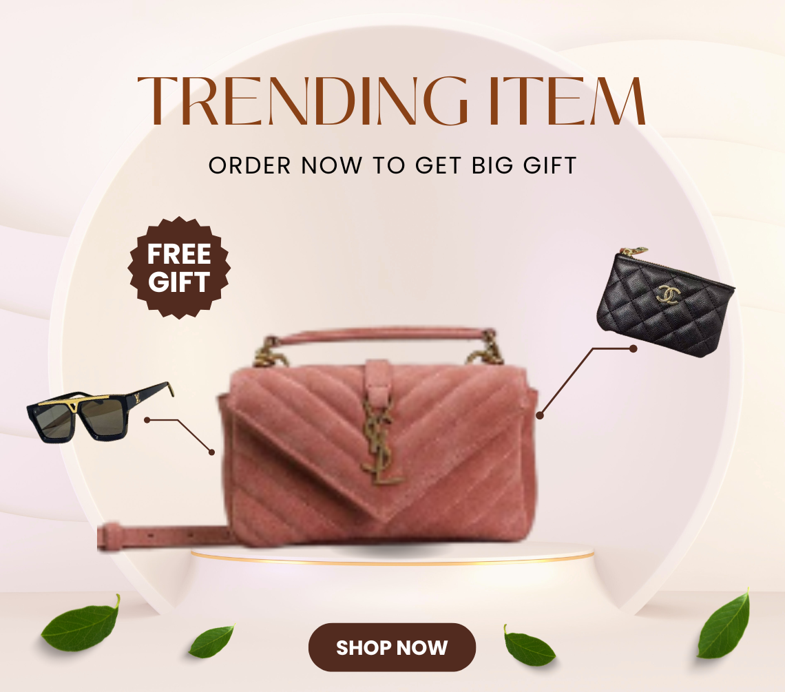 Bagsaaa Y51 College mini chain bag in pink sude 779430 - 20 x 13 x 3 CM