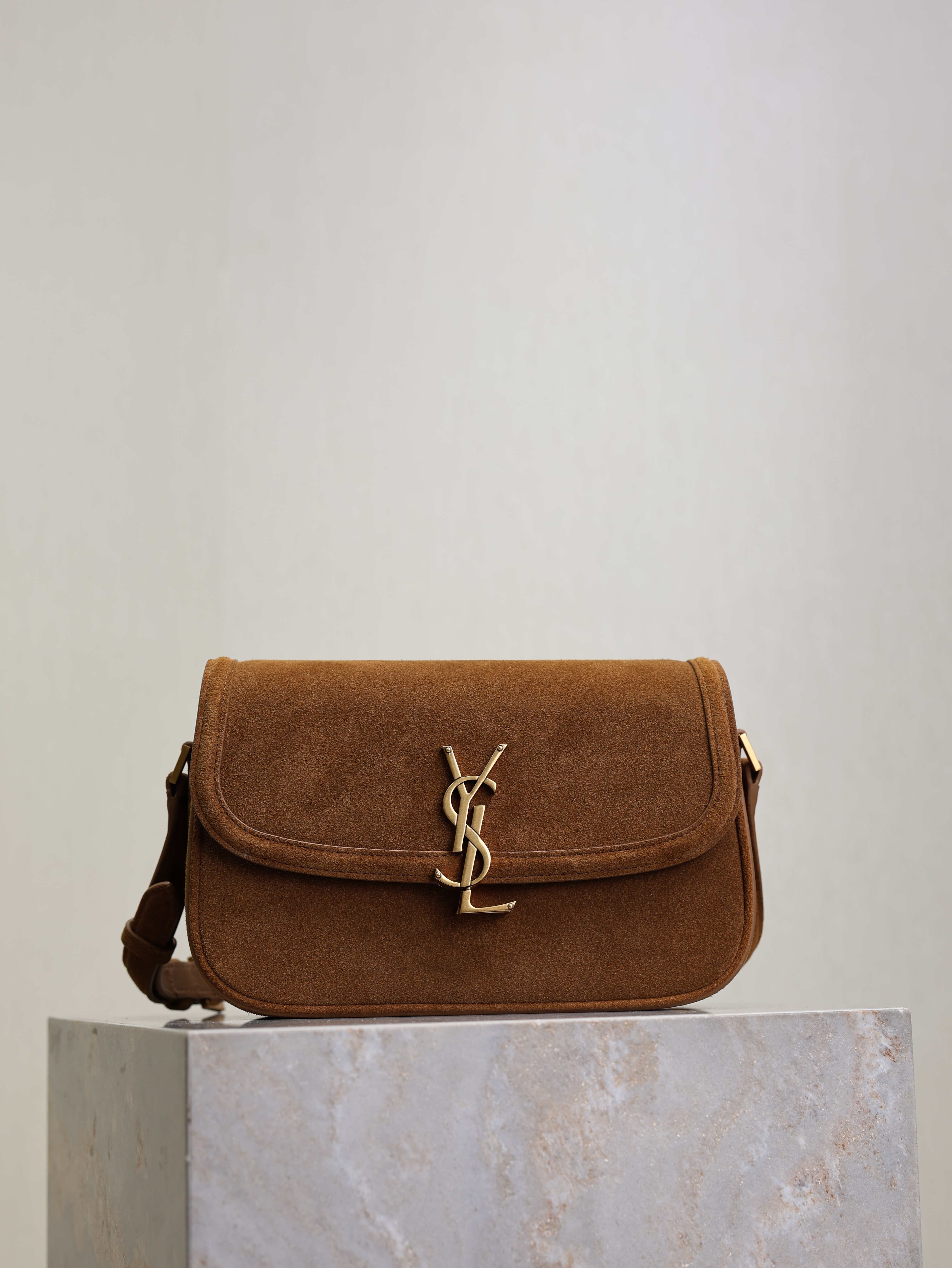 Bagsaaa Y51 SOLFERINO medium in suede 832330 brown - 24.5cm