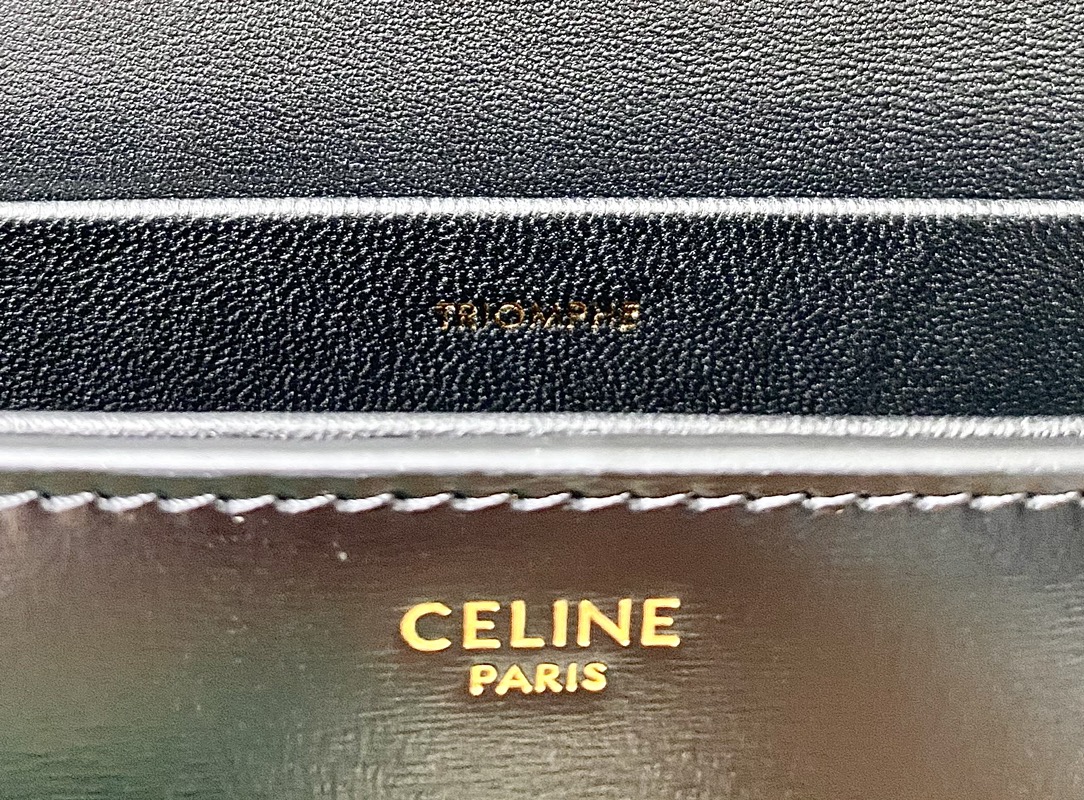 Bagsaaa Ce1i*e Shoulder Bag Claude In Natural Calfskin 194143 black - 20.5cm
