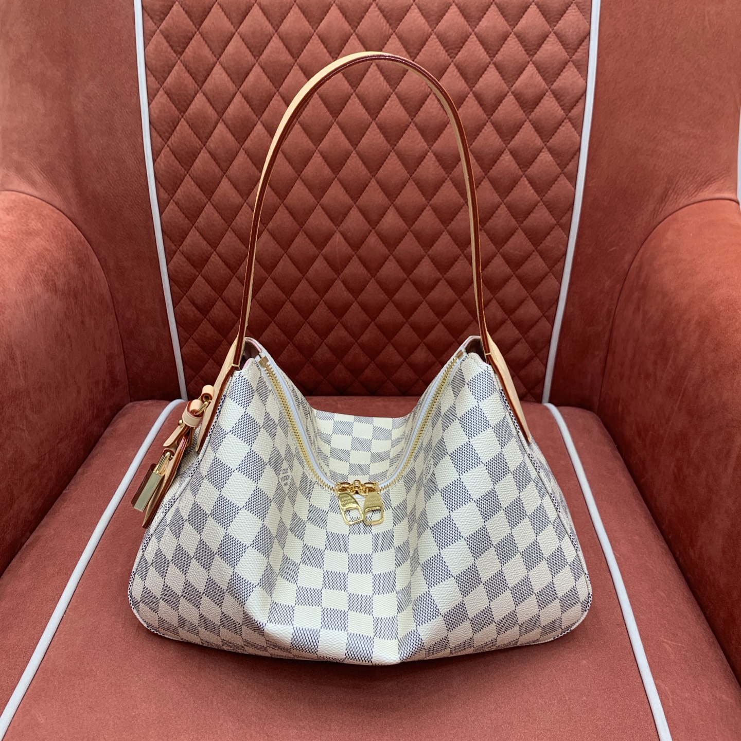 Bagsaaa LV N00116 Slouchy PM Bag Damier Azur - 33cm