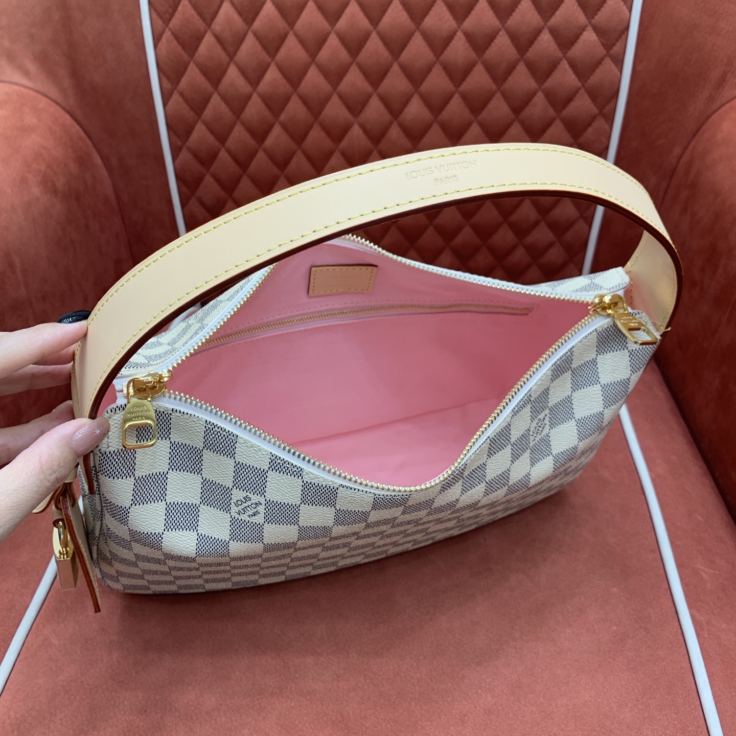 Bagsaaa LV N00116 Slouchy PM Bag Damier Azur - 33cm