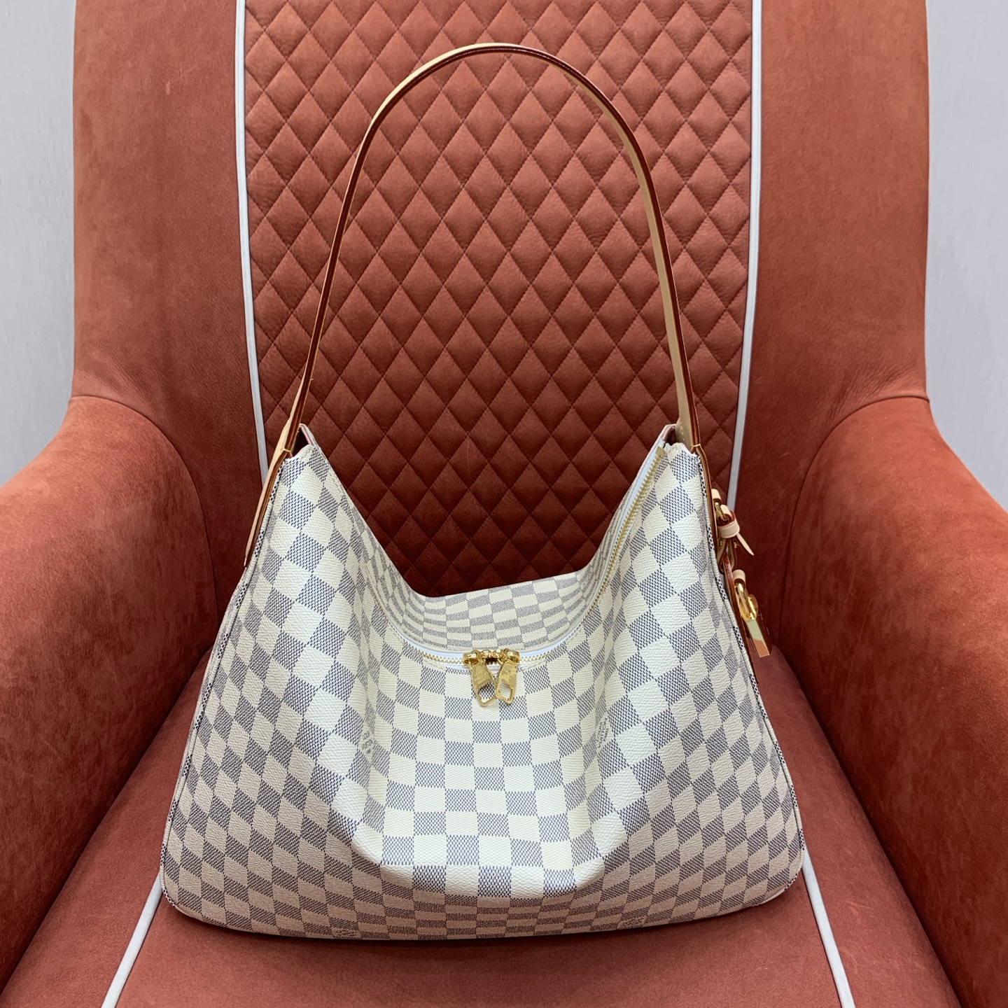 Bagsaaa LV N00126 Slouchy MM Bag Damier Azur - 40cm