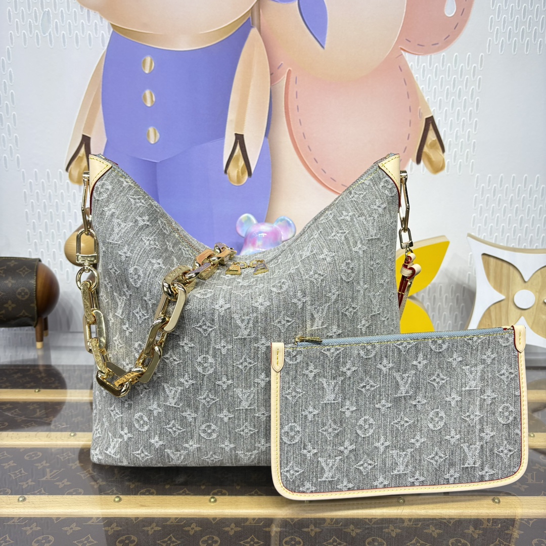 Bagsaaa LV M13390 Coussin MM Hobo Bag Washed Grey - 38cm