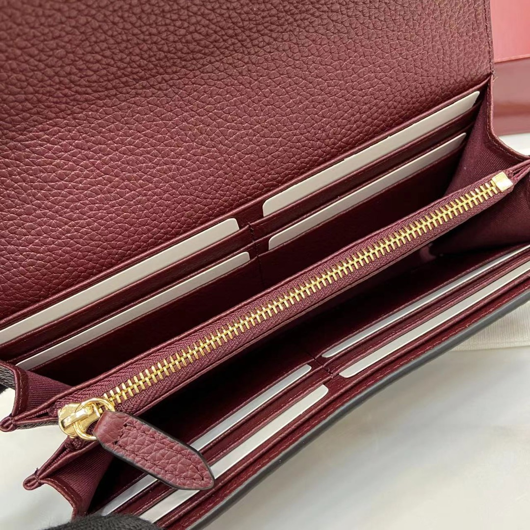 Bagsaaa Gvc*1 Softbit continental wallet 828147 dark red - 19cm