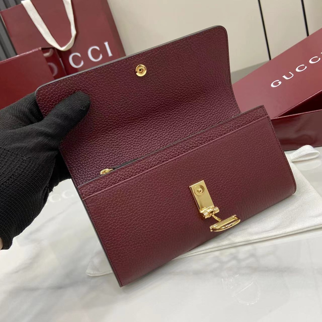 Bagsaaa Gvc*1 Softbit continental wallet 828147 dark red - 19cm