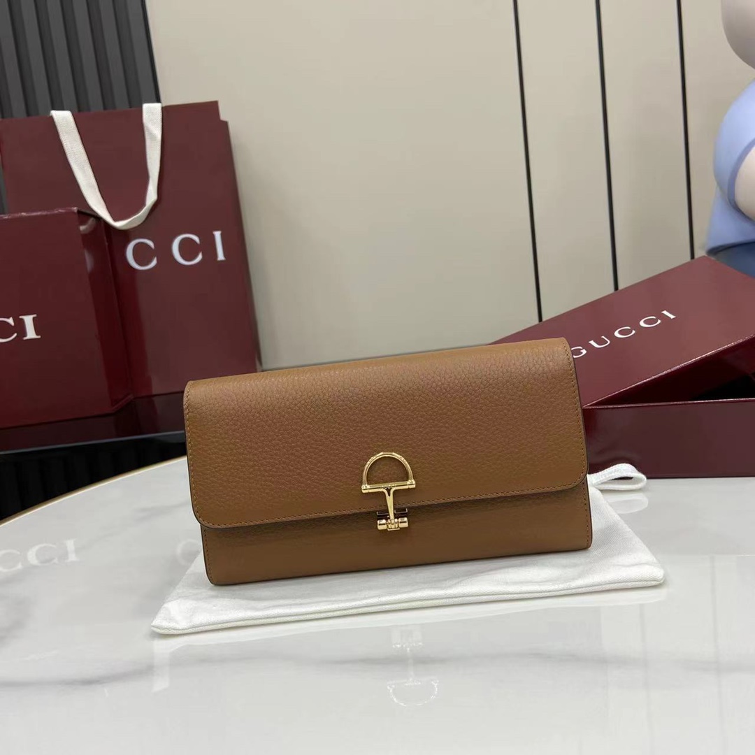 Bagsaaa Gvc*1 Softbit continental wallet 828147 brown - 19cm