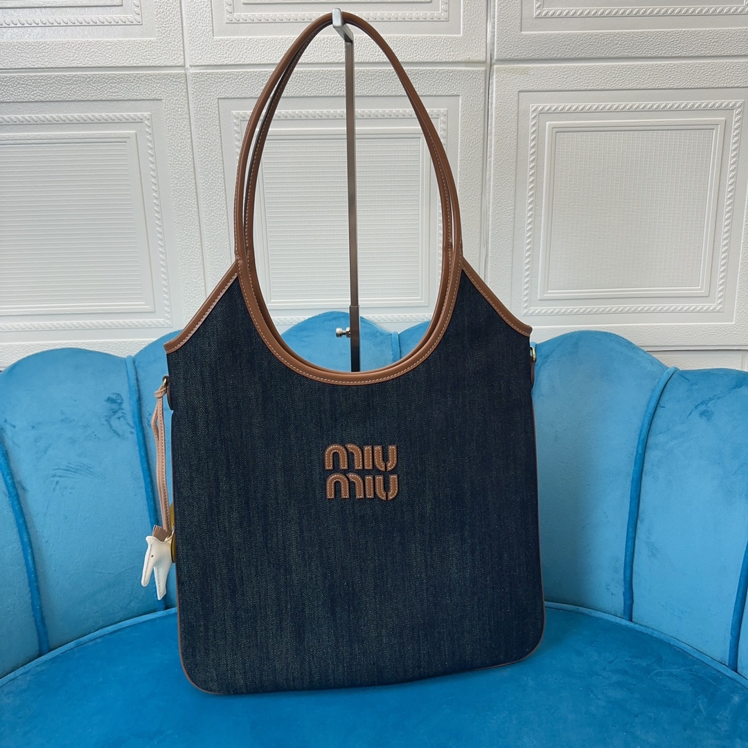 Bagsaaa Miu Miu IVY denim bag 5BG231 - 40cm