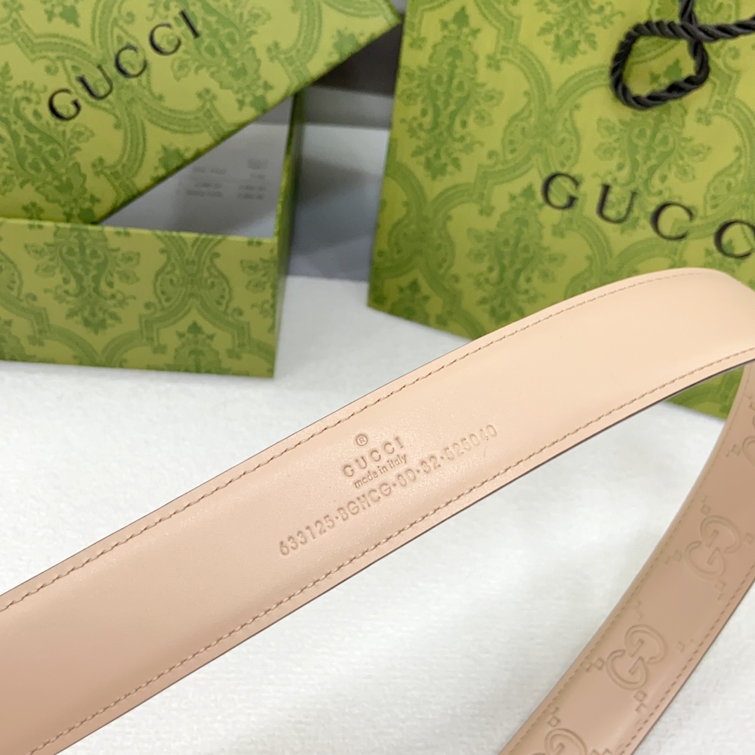 Bagsaaa Gvc*1 Belt Beige & Silver - 3cm