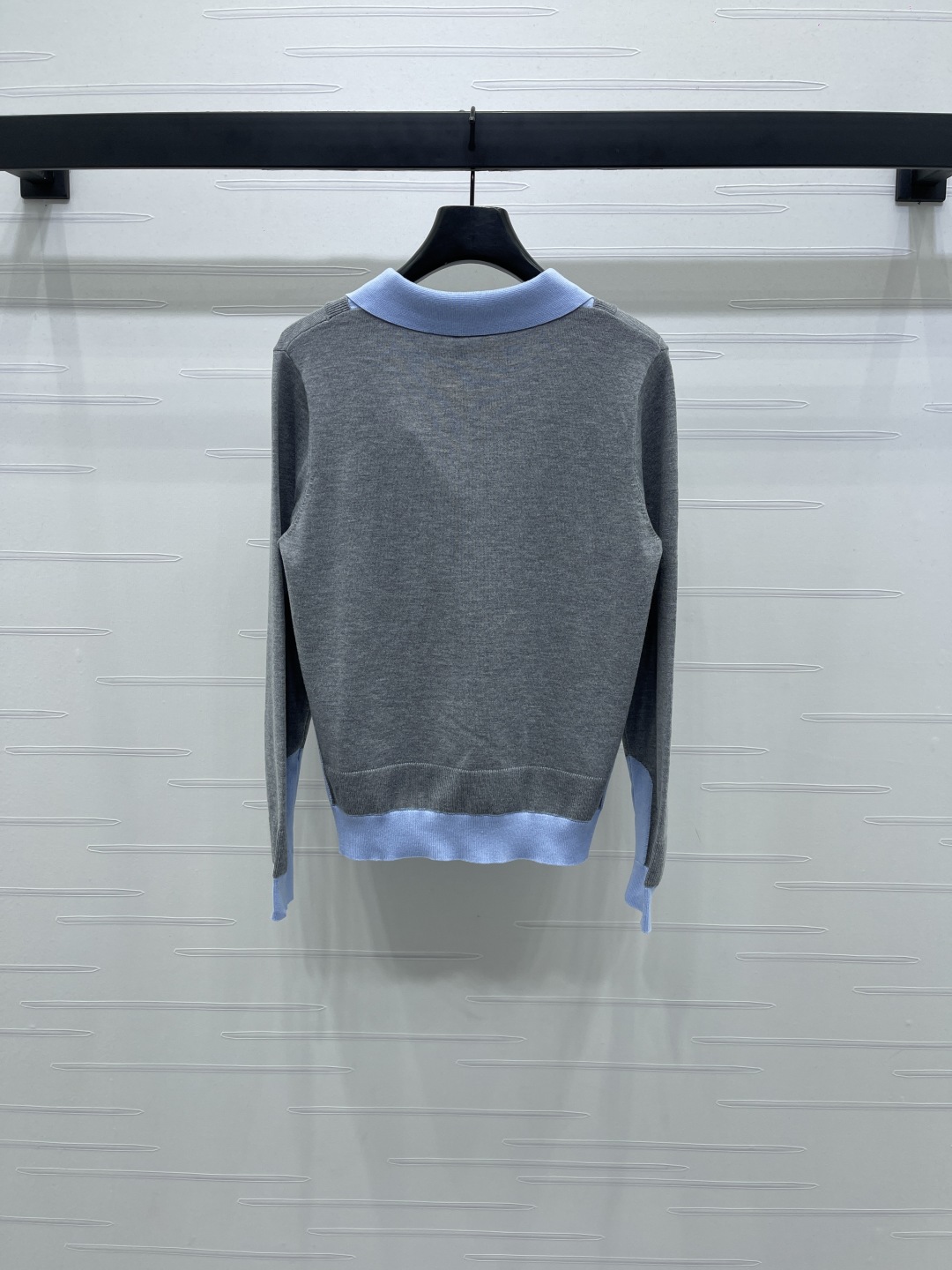 Bagsaaa Miu Miu Cashmere and wool polo sweater Gray/Blue
