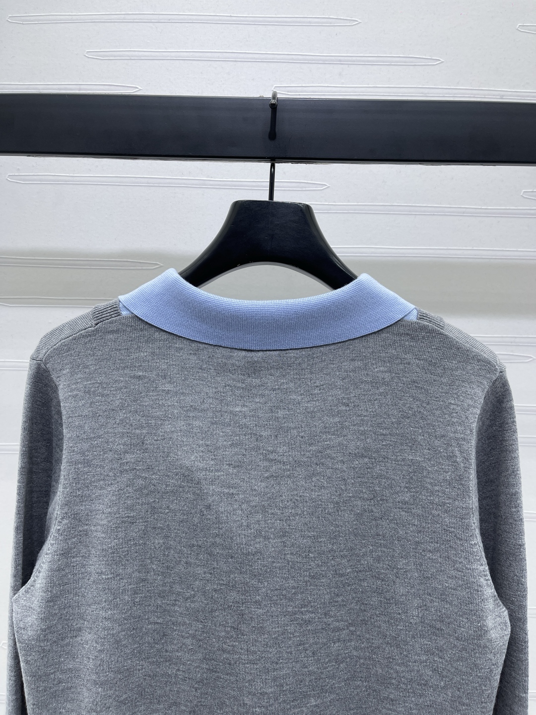Bagsaaa Miu Miu Cashmere and wool polo sweater Gray/Blue