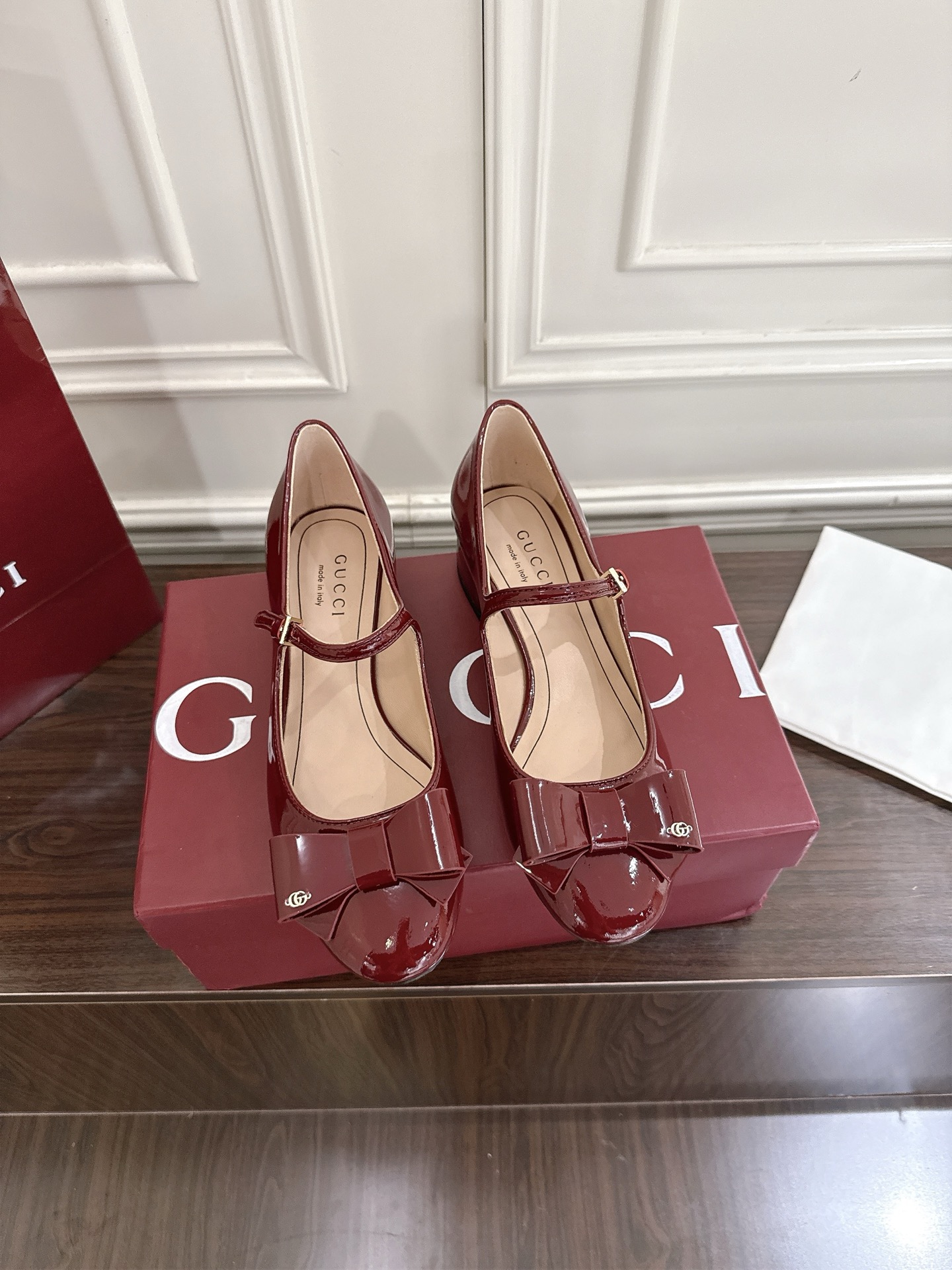 Bagsaaa Gvc*1 Women's ballet flat with bow 835748 red
