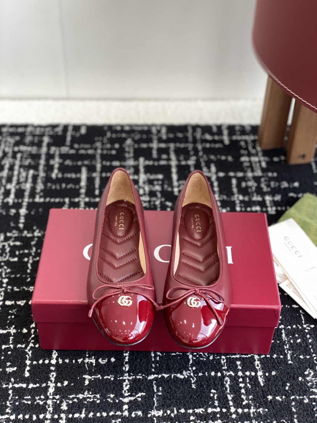 Bagsaaa Gvc*1 Women's ballet flat with Double G 835805 Red