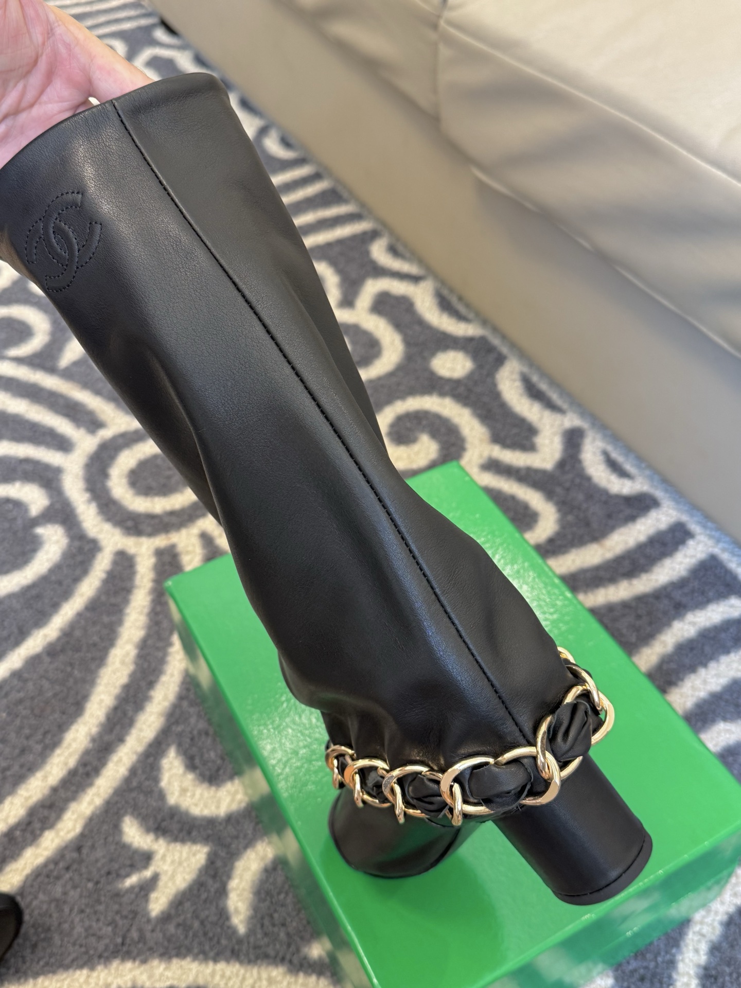 Bagsaaa Ch**el High Boots G46677 black