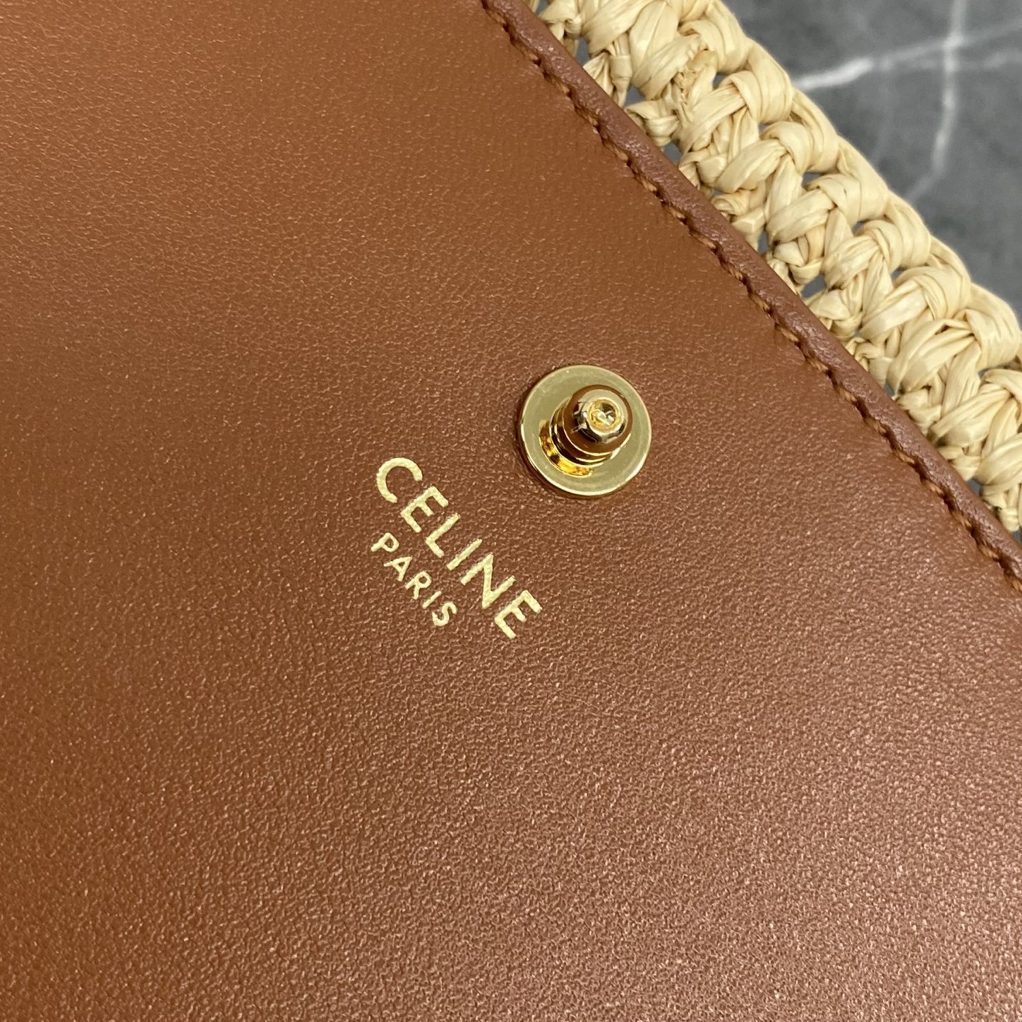 Bagsaaa Ce1i*e Multipochette In Raffia 10M432 - 23cm