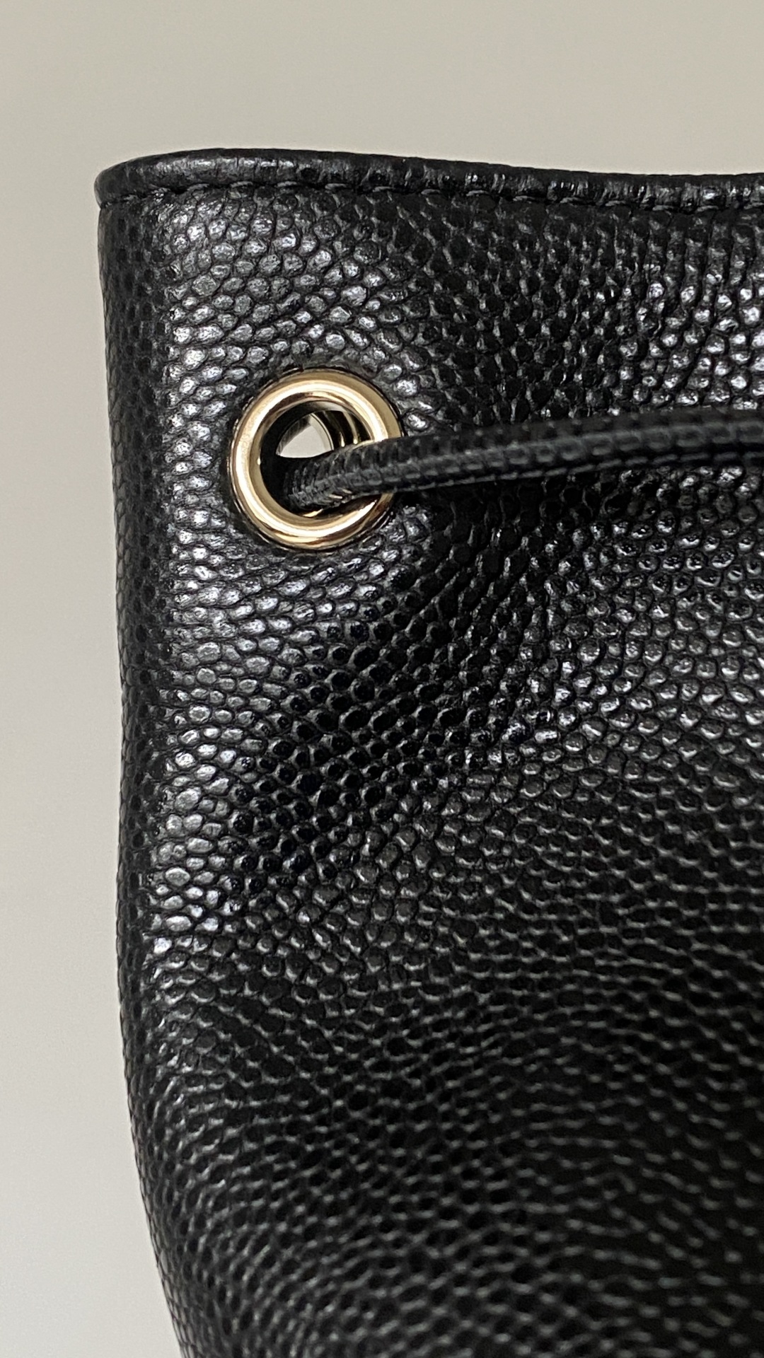 Bagsaaa Ch**el Clutch with chain AP4775 Black Caviar - 15cm