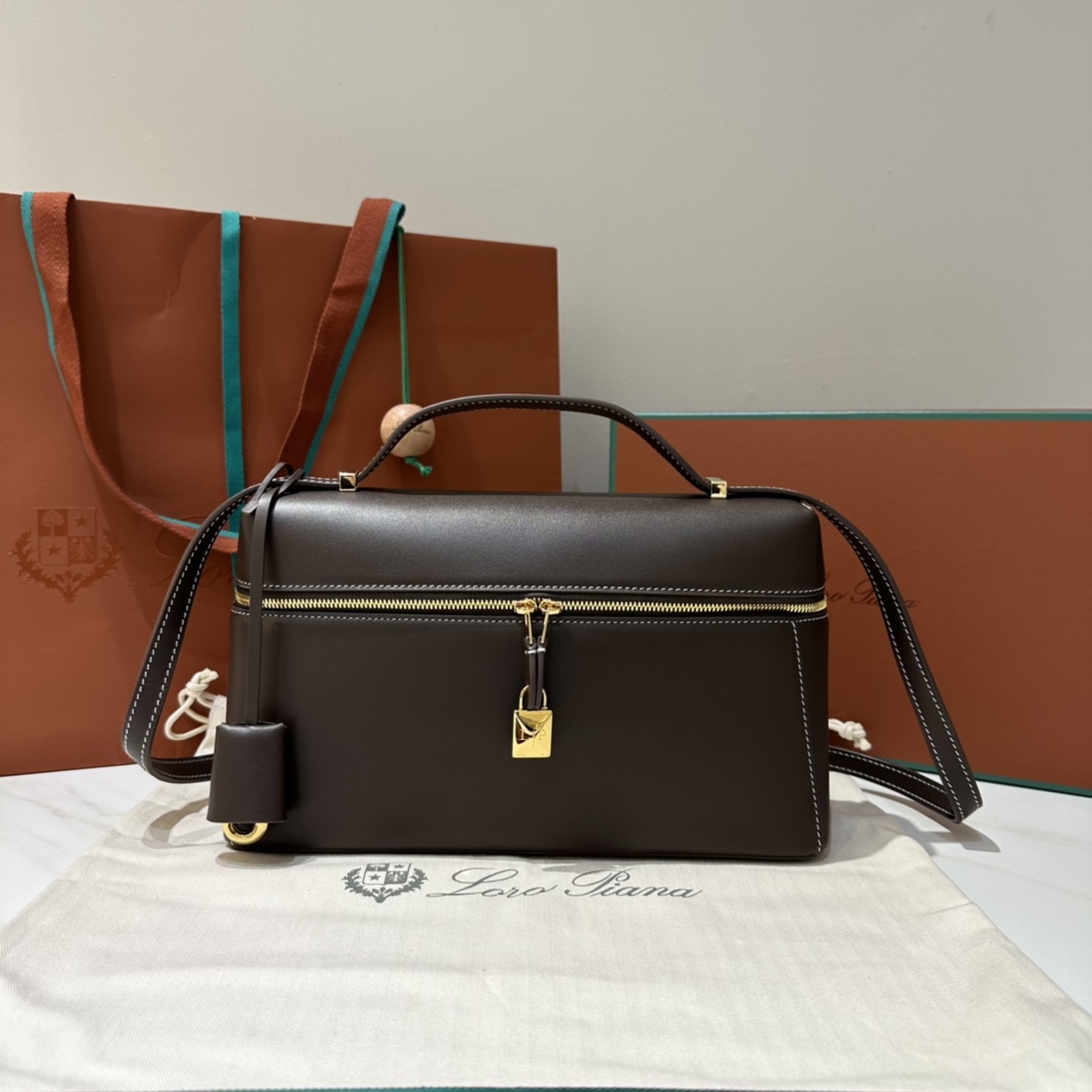 Bagsaaa L0r0 P1ana Extra Bag L27 Dark Chocolate - 27 cm