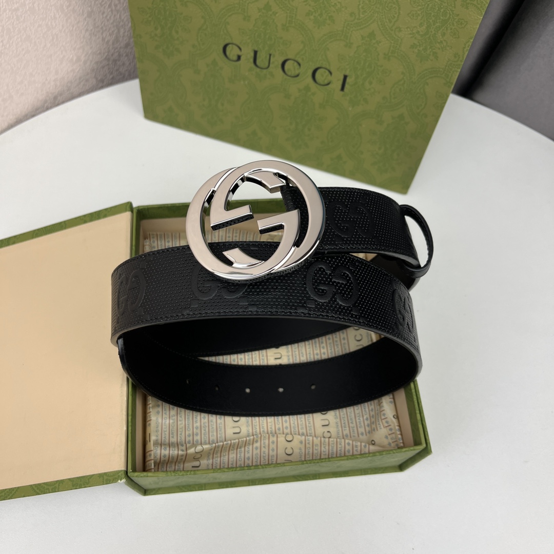 Bagsaaa Gvc*1 Black Belt & Silver - 4cm