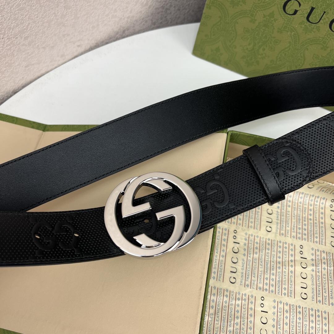 Bagsaaa Gvc*1 Black Belt & Silver - 4cm