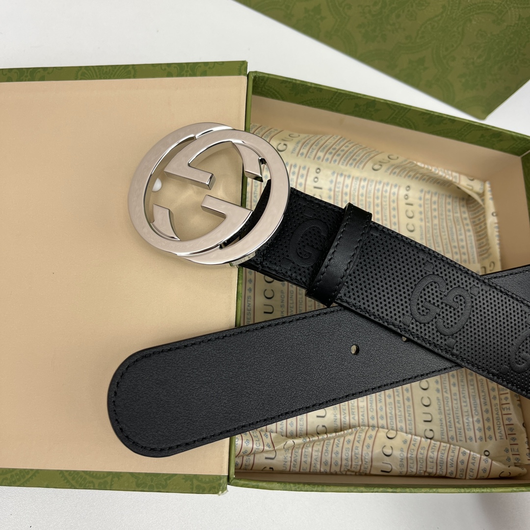 Bagsaaa Gvc*1 Black Belt & Silver - 4cm