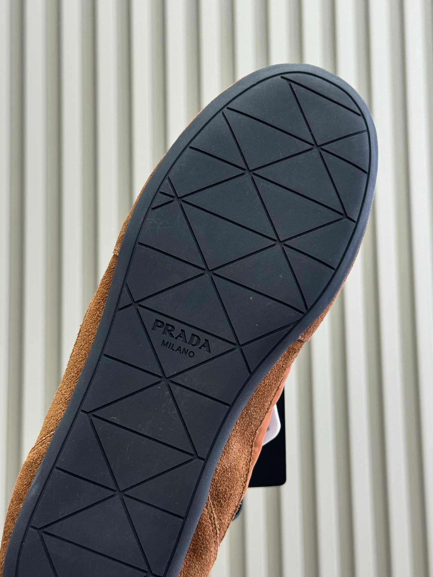 Bagsaaa Pra*a Collapse Re-Nylon and suede elasticized sneakers brown