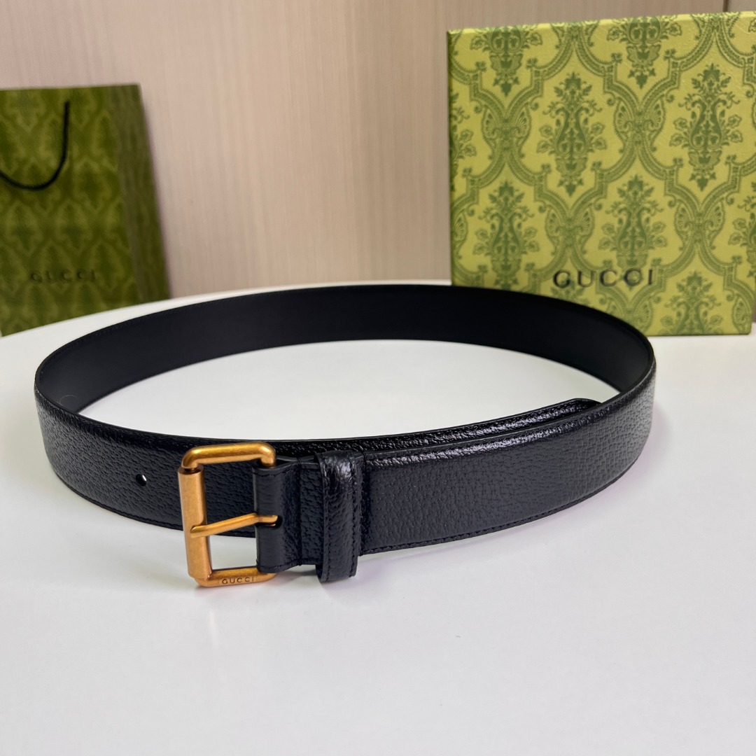 Bagsaaa Gvc*1 Belt Black & Gold - 4cm