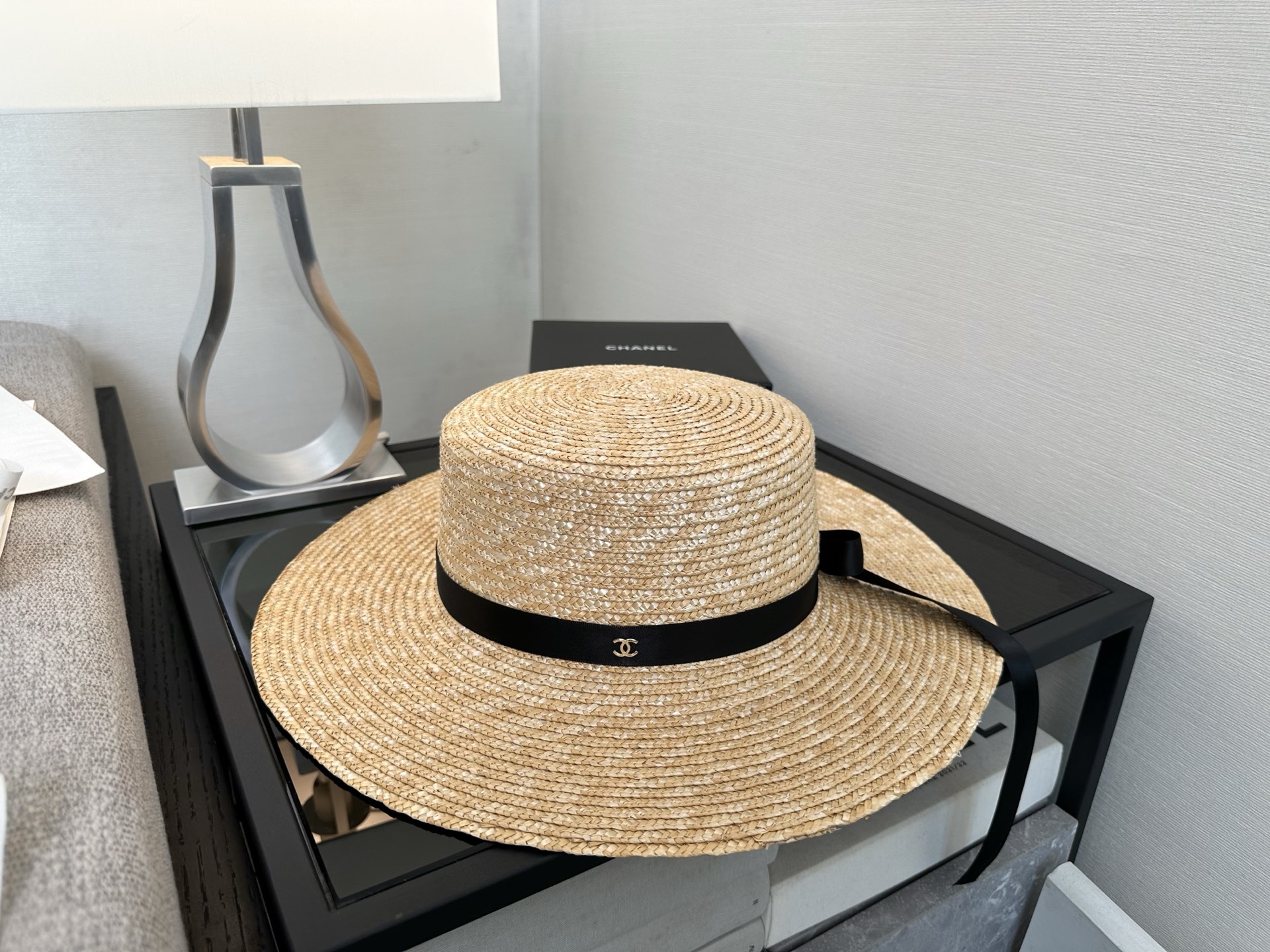 Bagsaaa Ch**el Raffia Hat