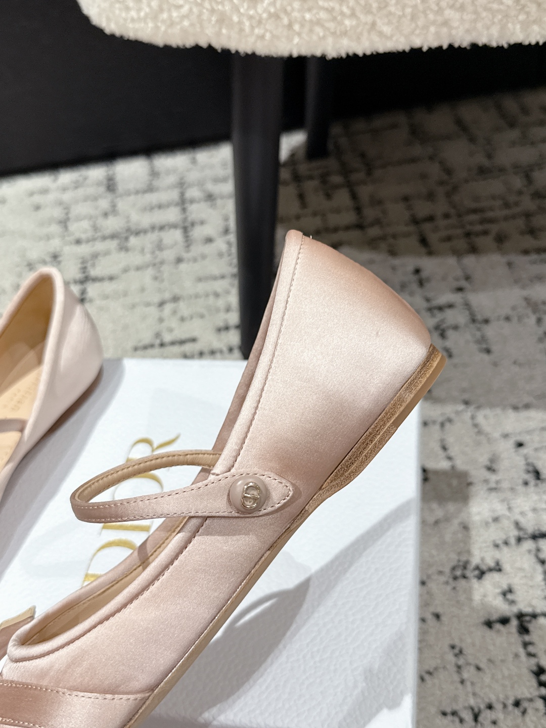 Bagsaaa D10r Lovely-D Ballet Flat Nude Satin