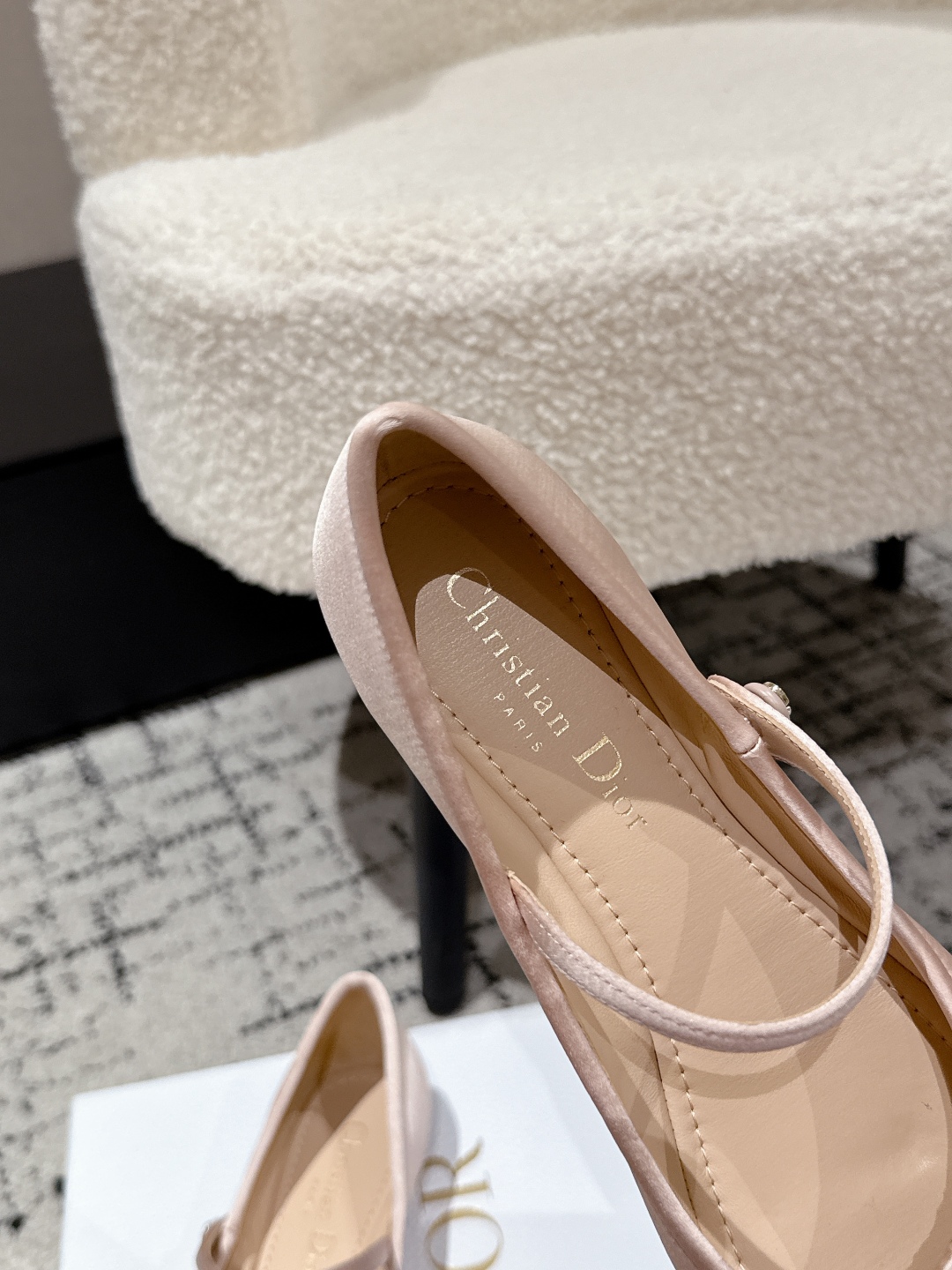 Bagsaaa D10r Lovely-D Ballet Flat Nude Satin