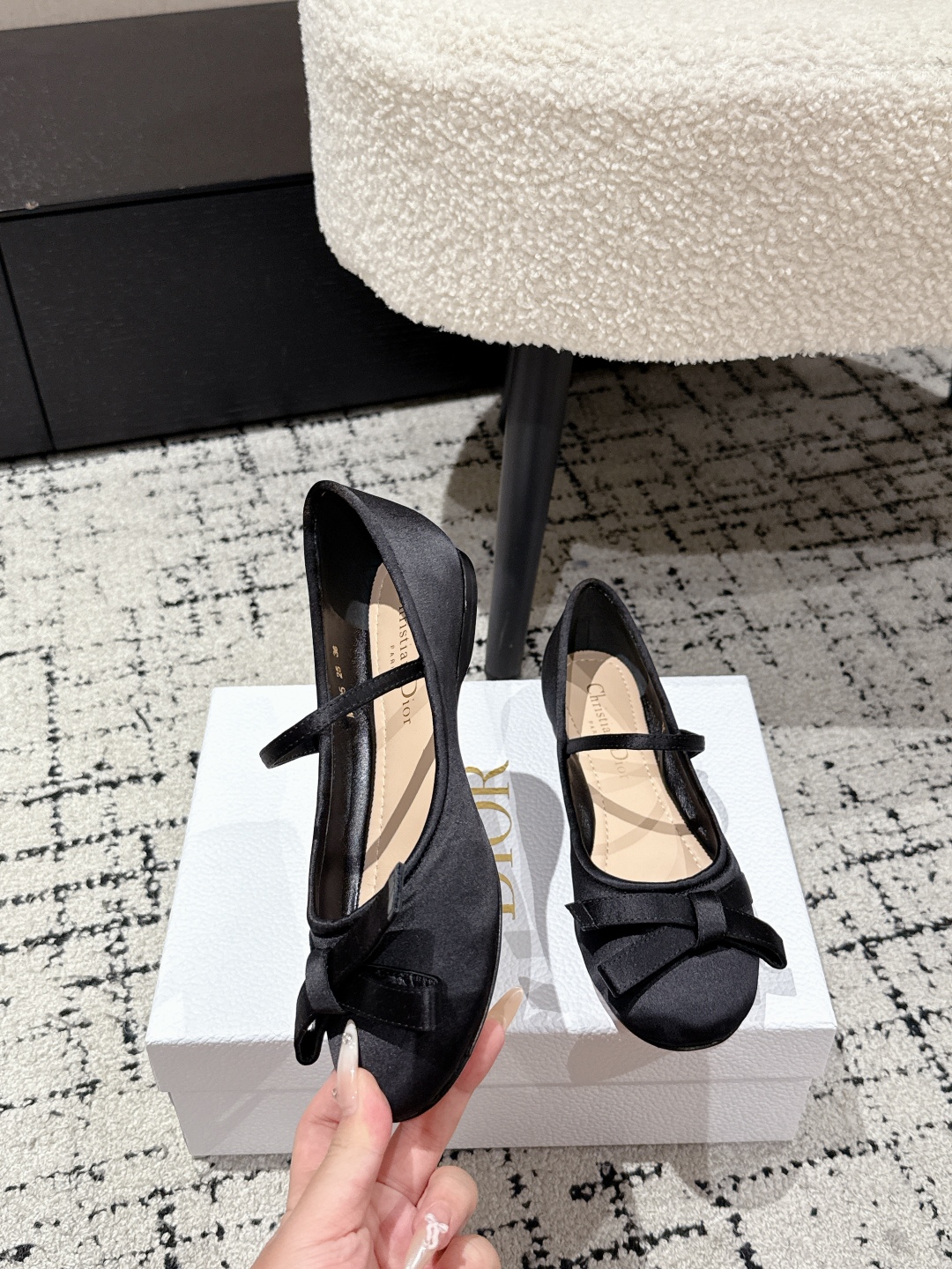 Bagsaaa D10r Lovely-D Ballet Flat black Satin