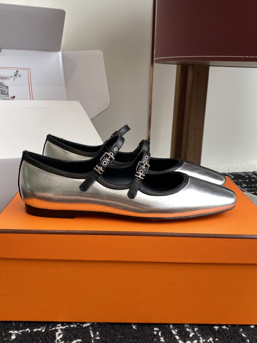 Bagsaaa H**me5 Lilia ballet flat silver