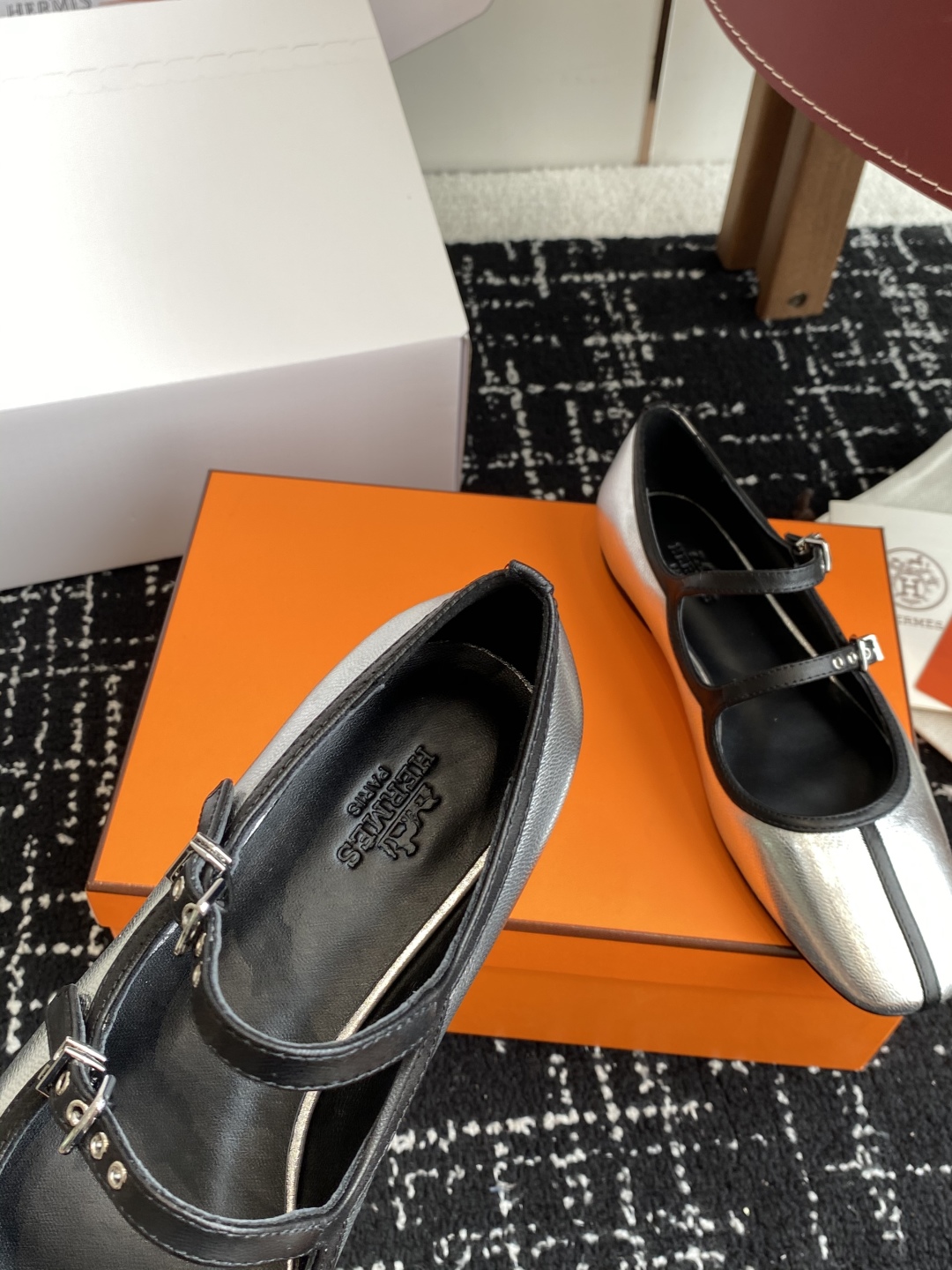 Bagsaaa H**me5 Lilia ballet flat silver