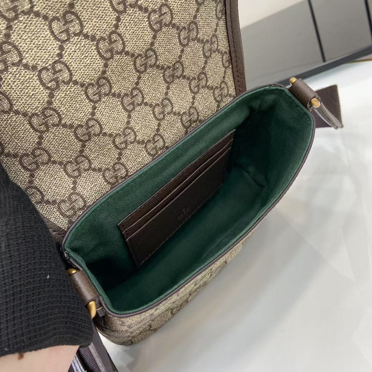 Bagsaaa Gvc*1 Ophidia mini bag 838599 brown & beige - 18cm