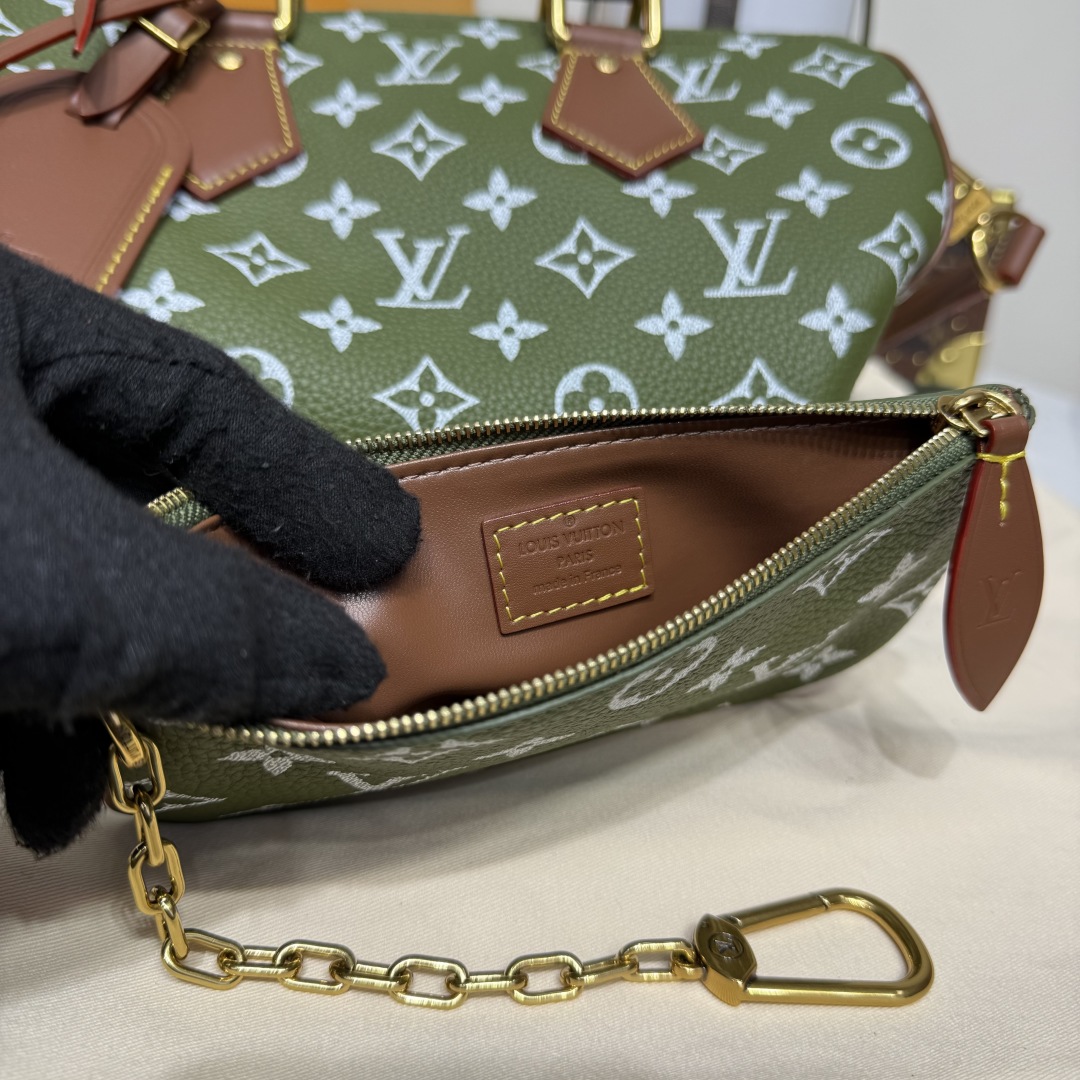 Bagsaaa LV M15241 Speedy P9 Bandoulière 30 Green Sencha - 32cm