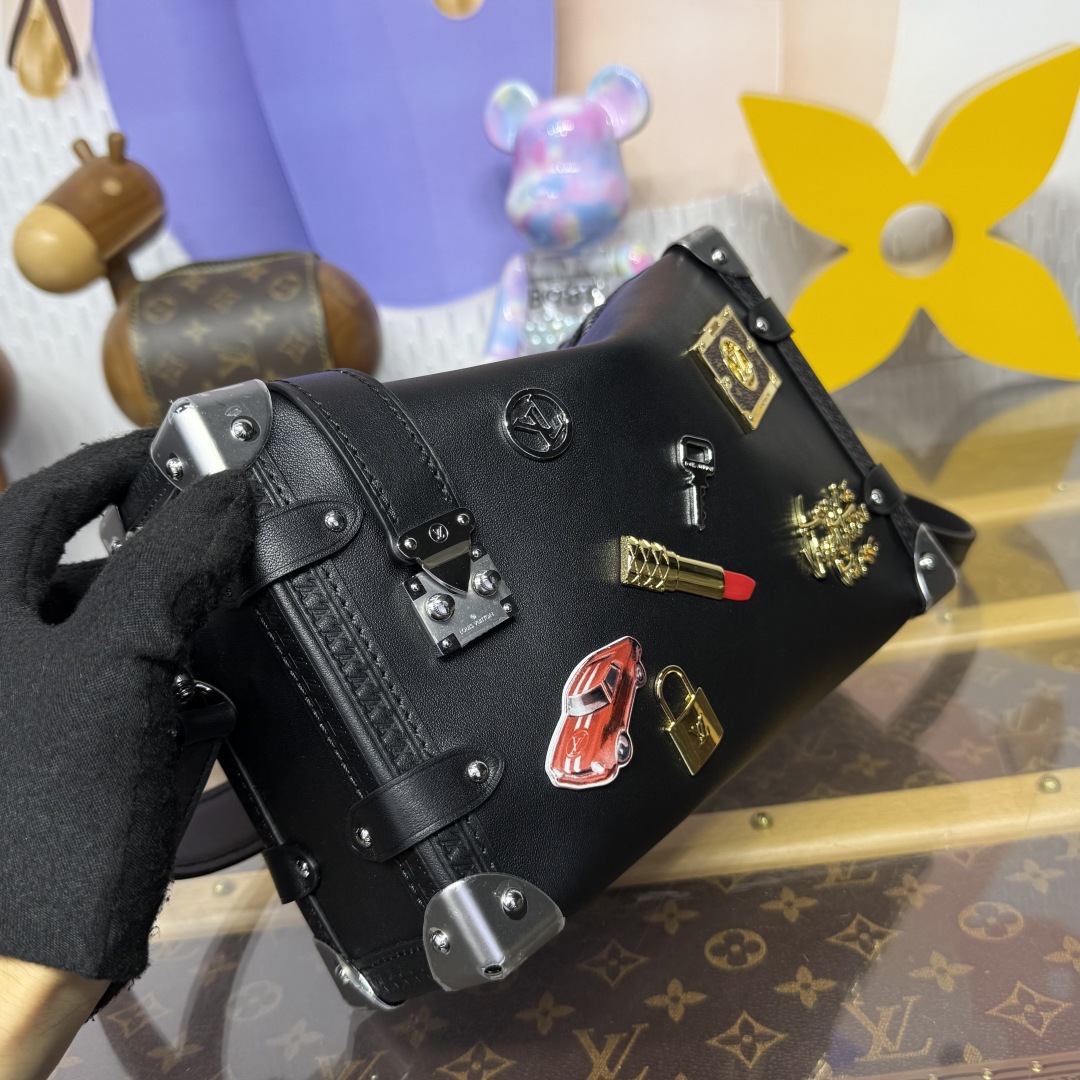 Bagsaaa LV M25568 Side Trunk MM Black - 23.5cm