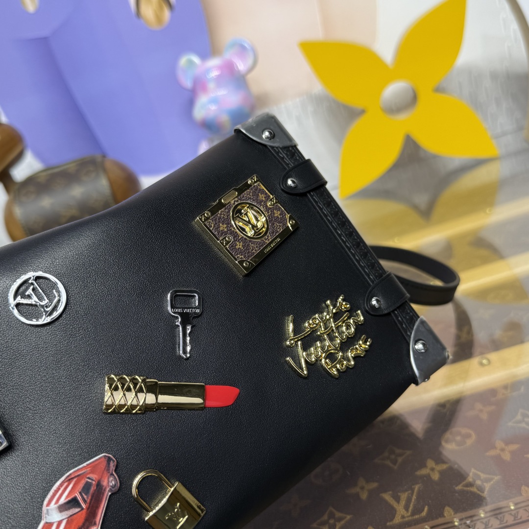 Bagsaaa LV M25568 Side Trunk MM Black - 23.5cm