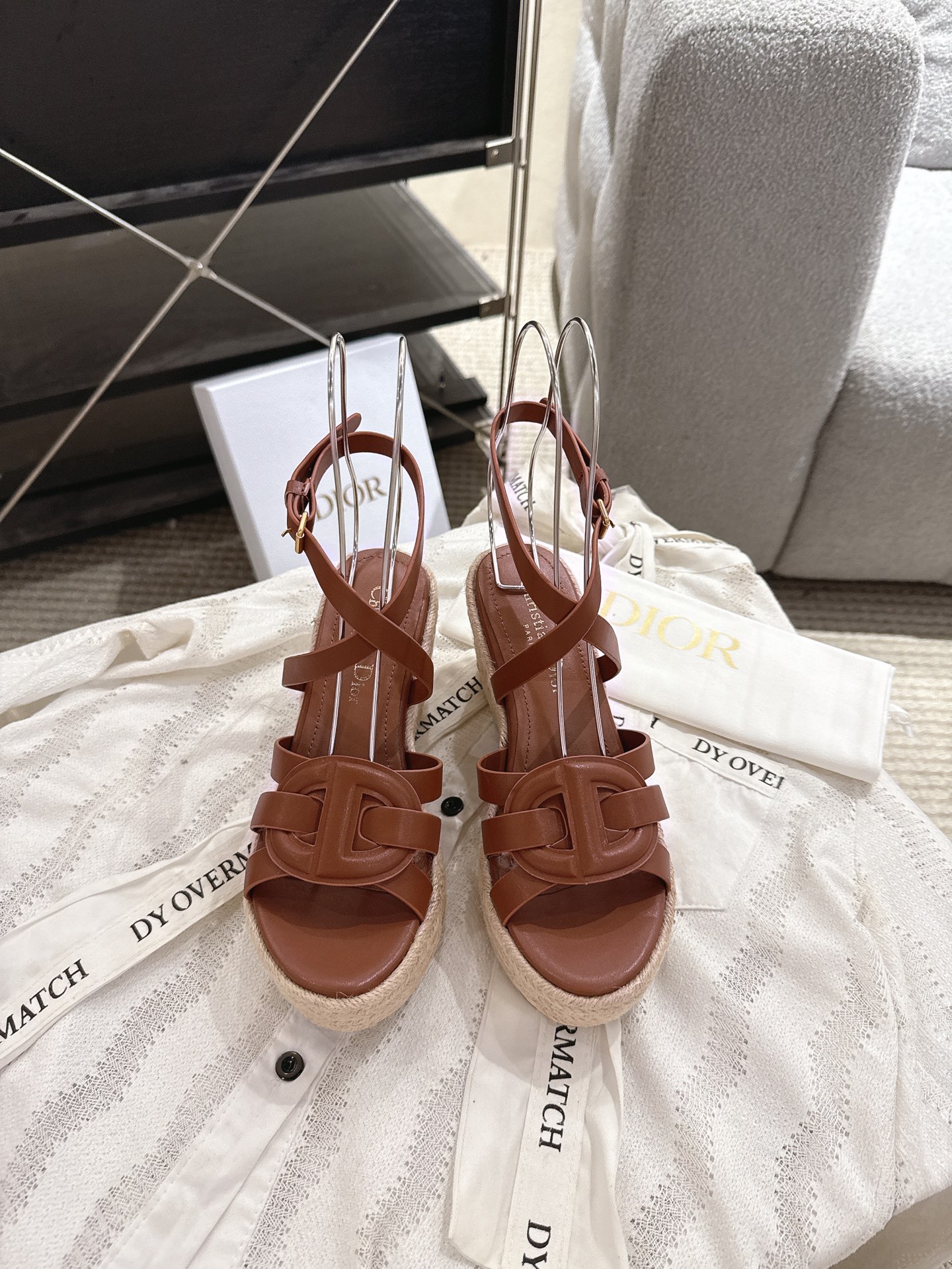 Bagsaaa D10r D-Club Wedge Sandal Brown