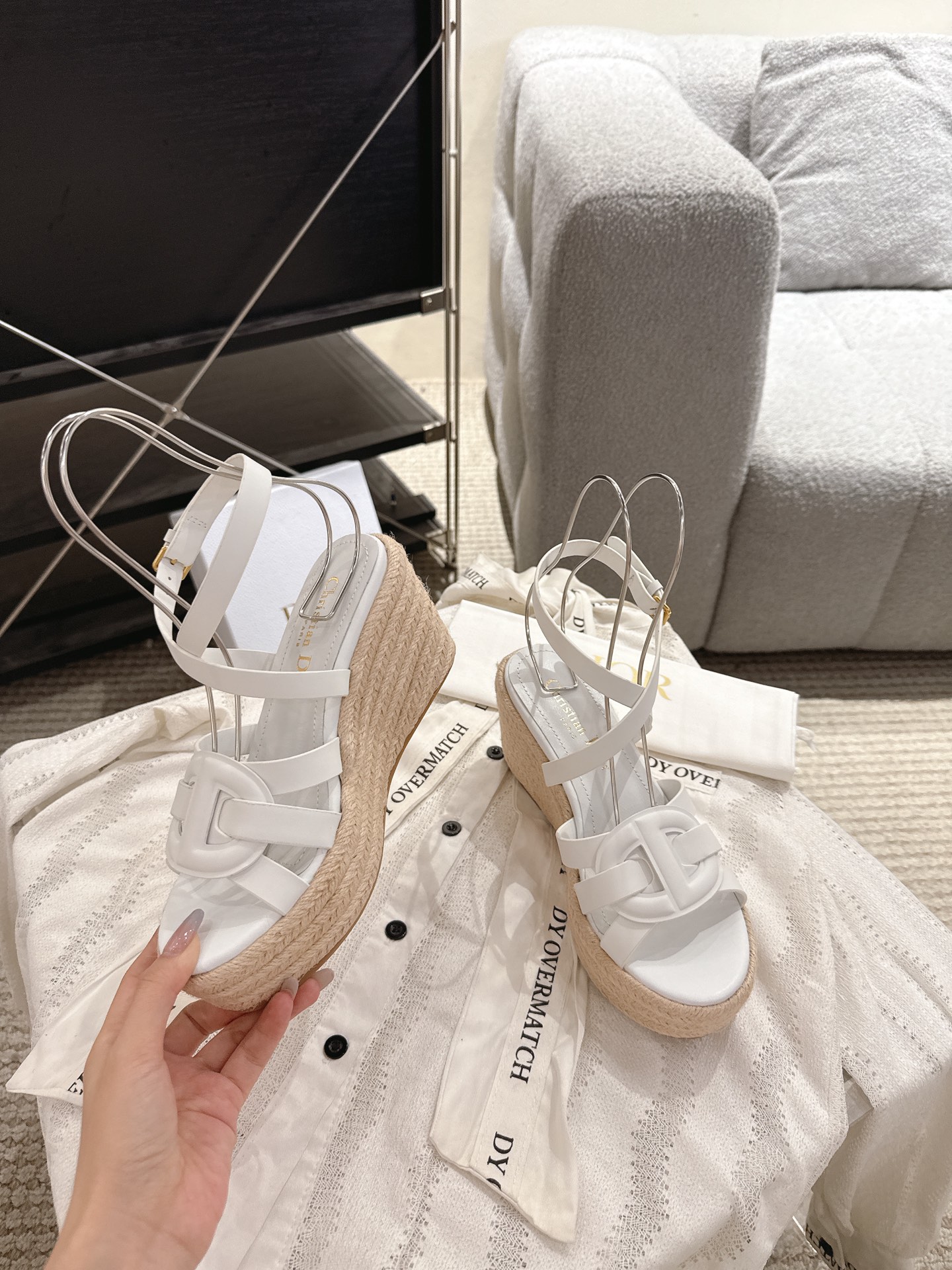 Bagsaaa D10r D-Club Wedge Sandal White