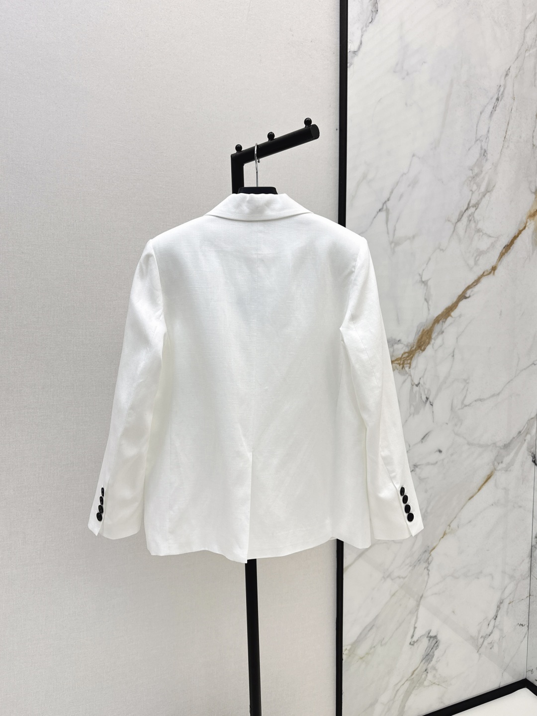 Bagsaaa Pra*a White Single-Breasted Blazer