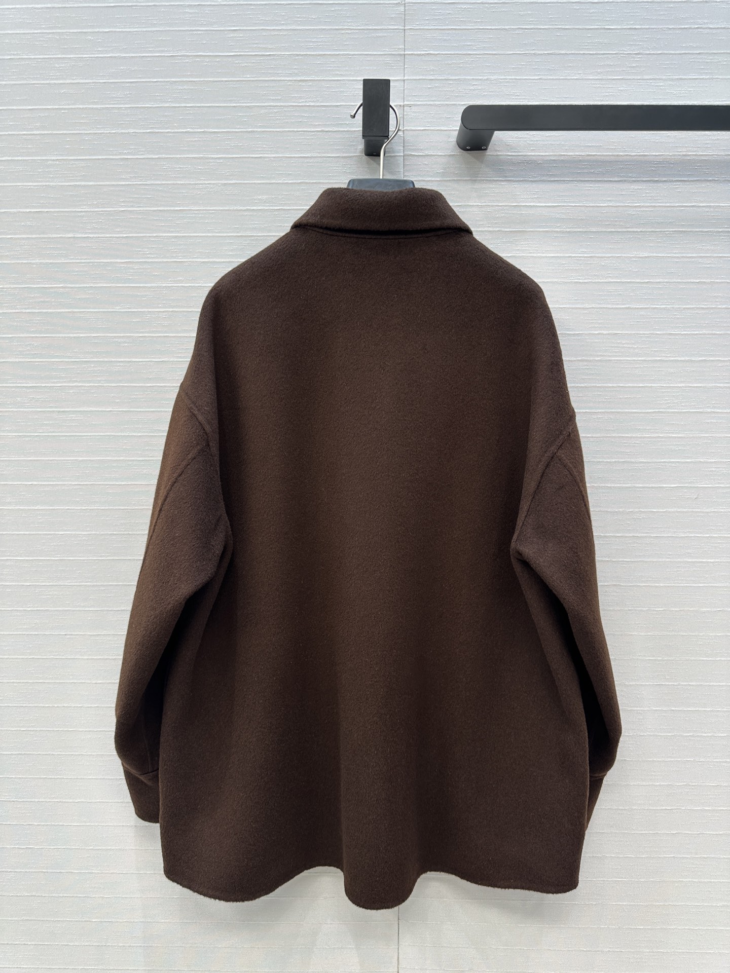 Bagsaaa Pra*a Dark Brown Wool Overshirt with Logo