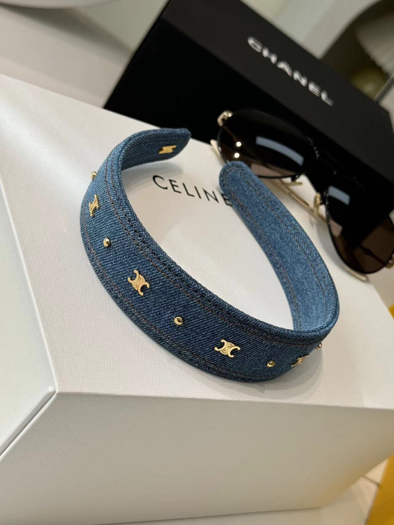 Bagsaaa Ce1i*e Denim Headband