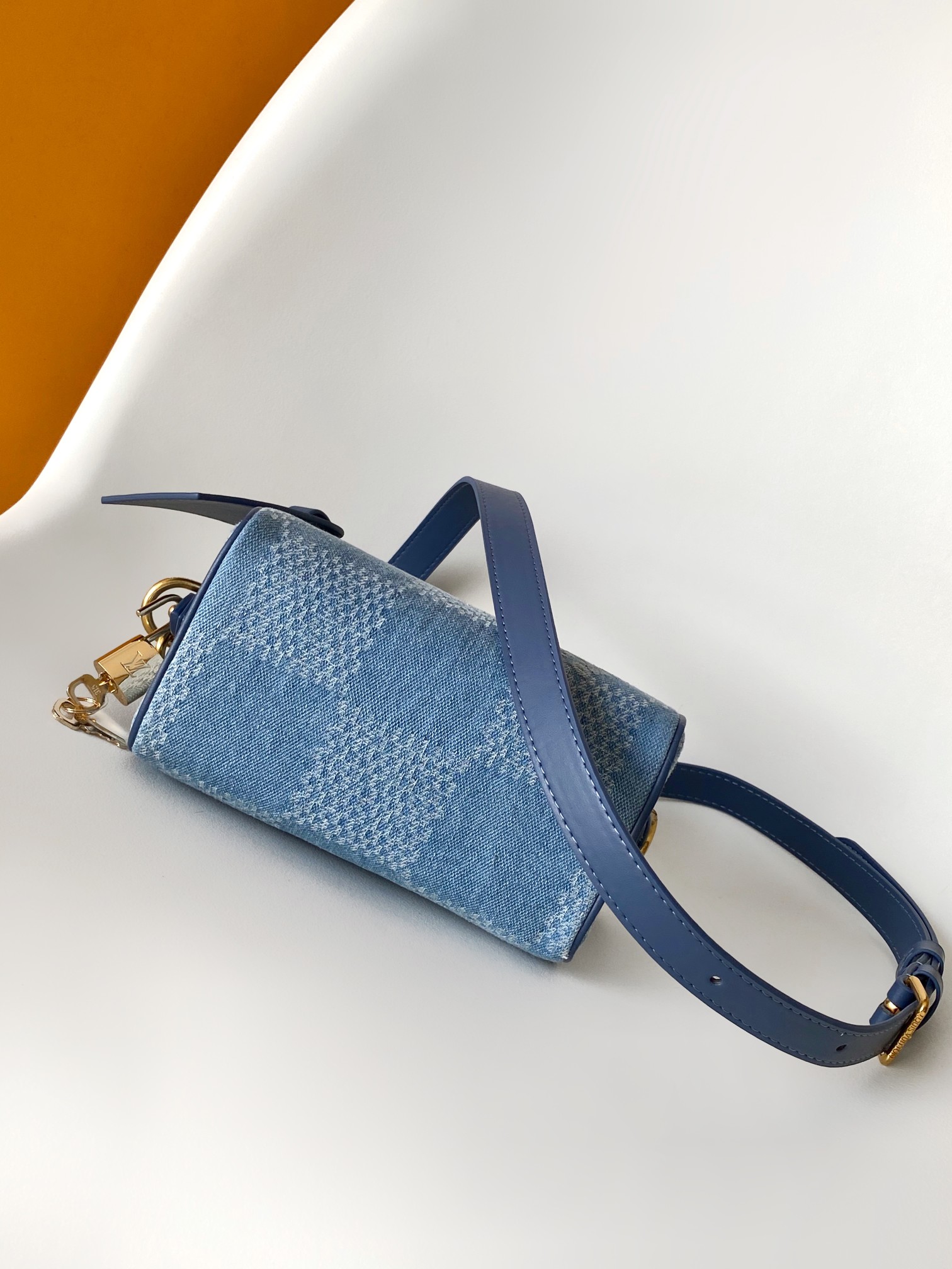 Bagsaaa LV N00208 Speedy 18 Bandoulière Denim Blue - 18cm