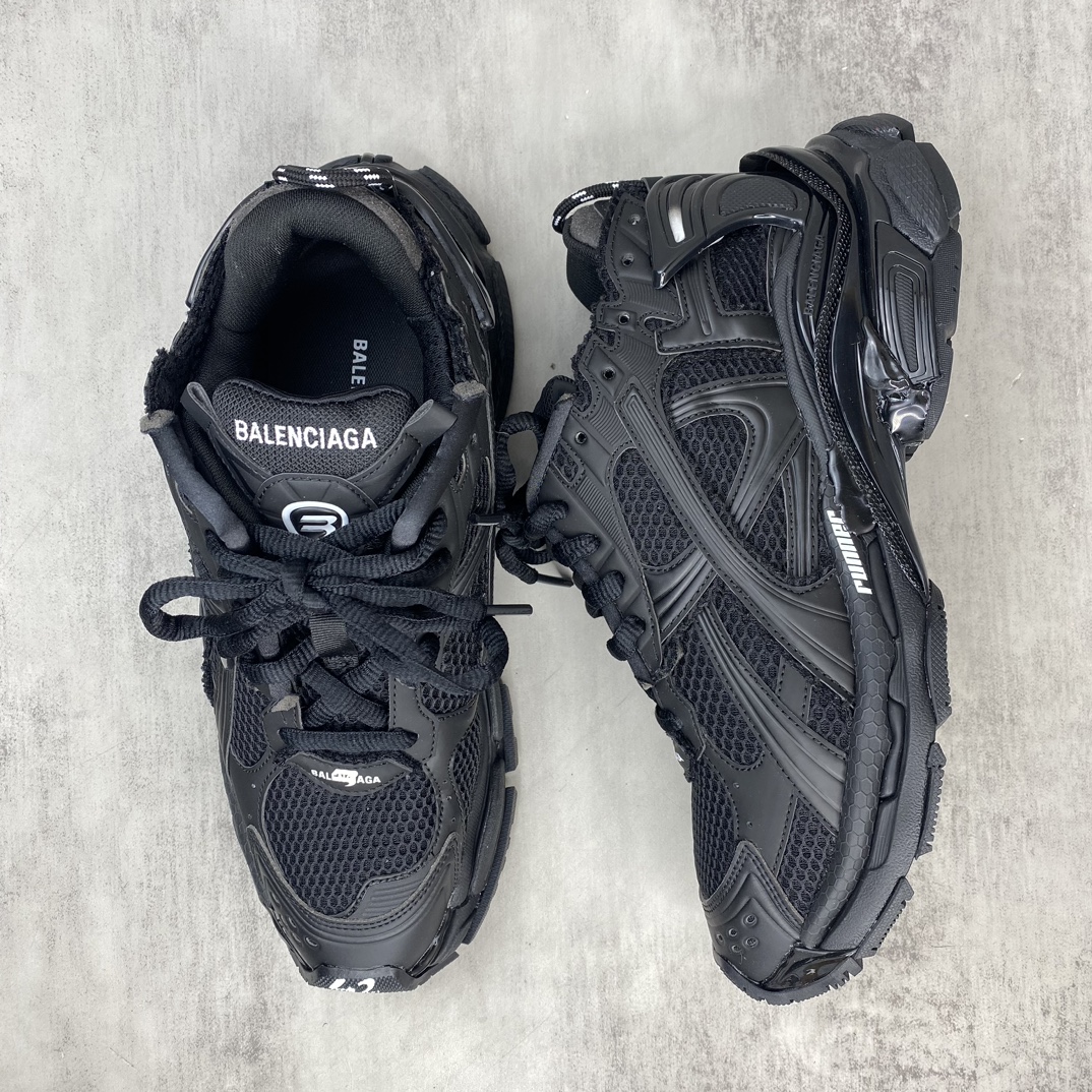 Bagsaaa Ba1en*iaga Mesh Runner Sneakers Black