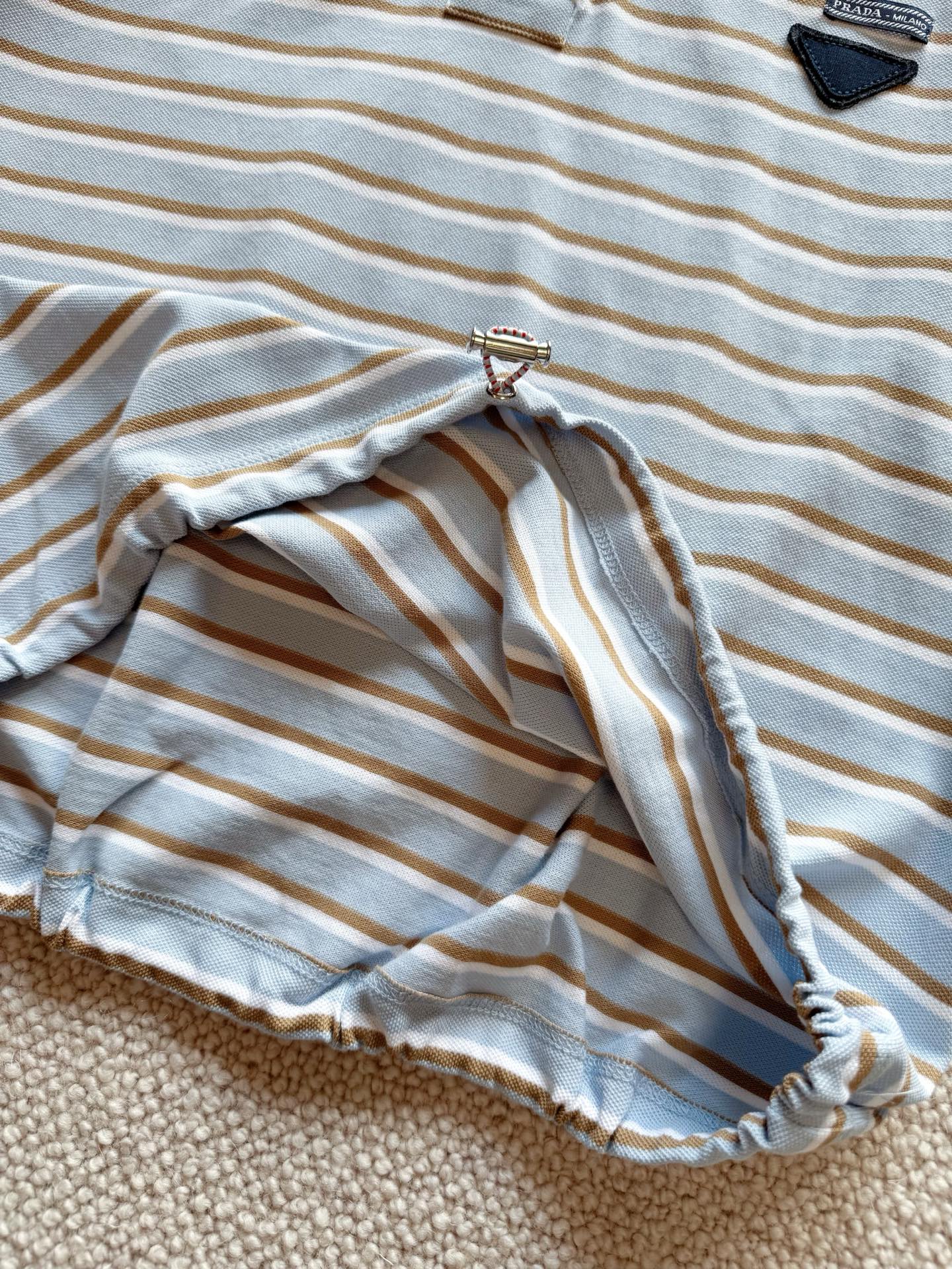Bagsaaa Pra*a striped polo shirt