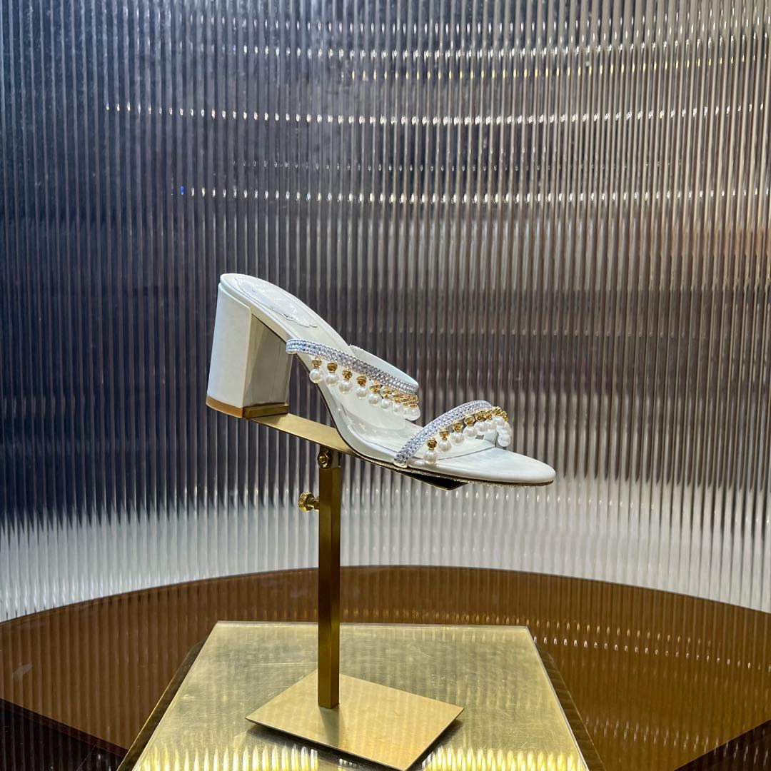 Bagsaaa René Caovilla Chandelier sandals white