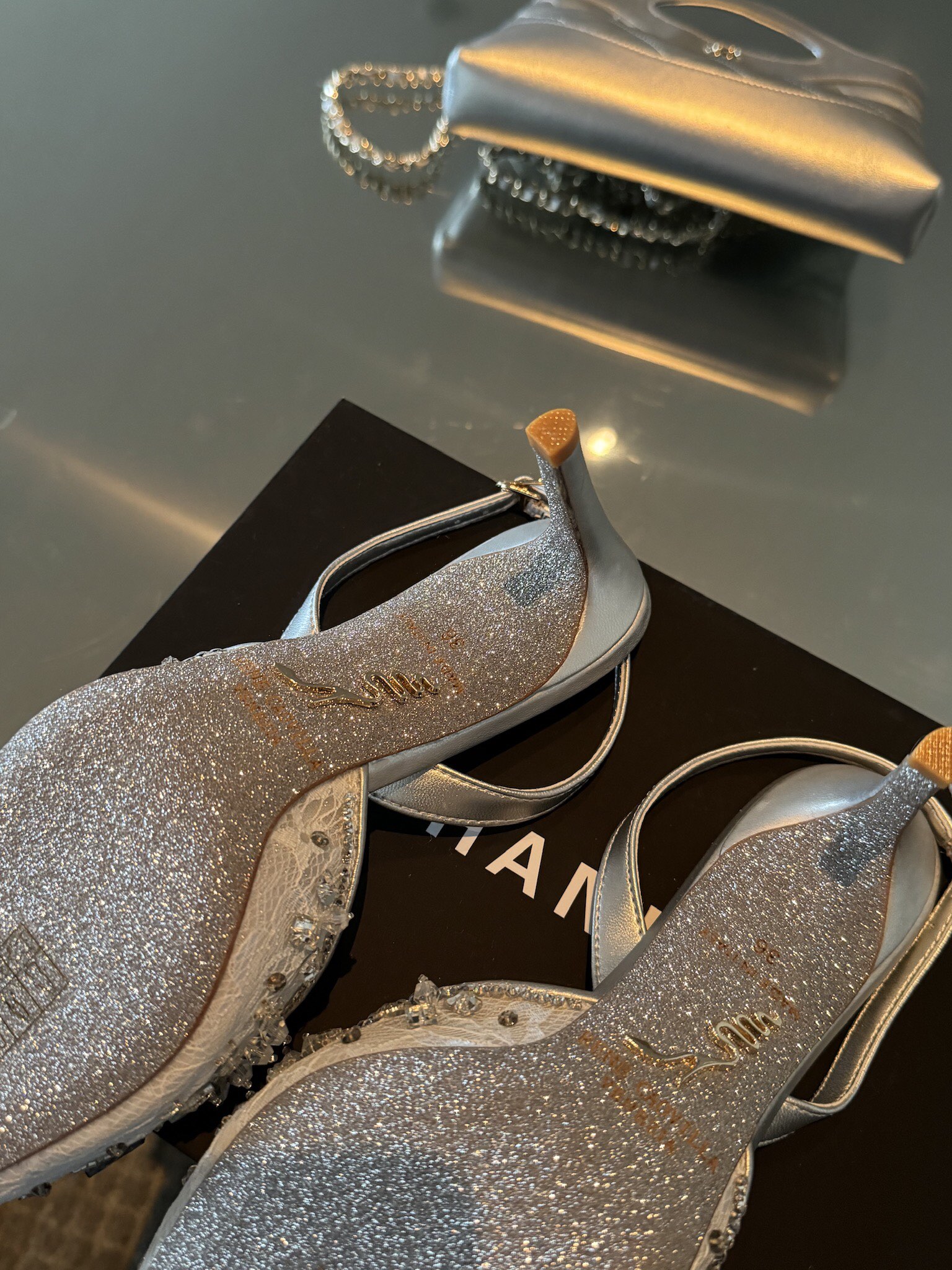 Bagsaaa René Caovilla crystal embellishment pumps