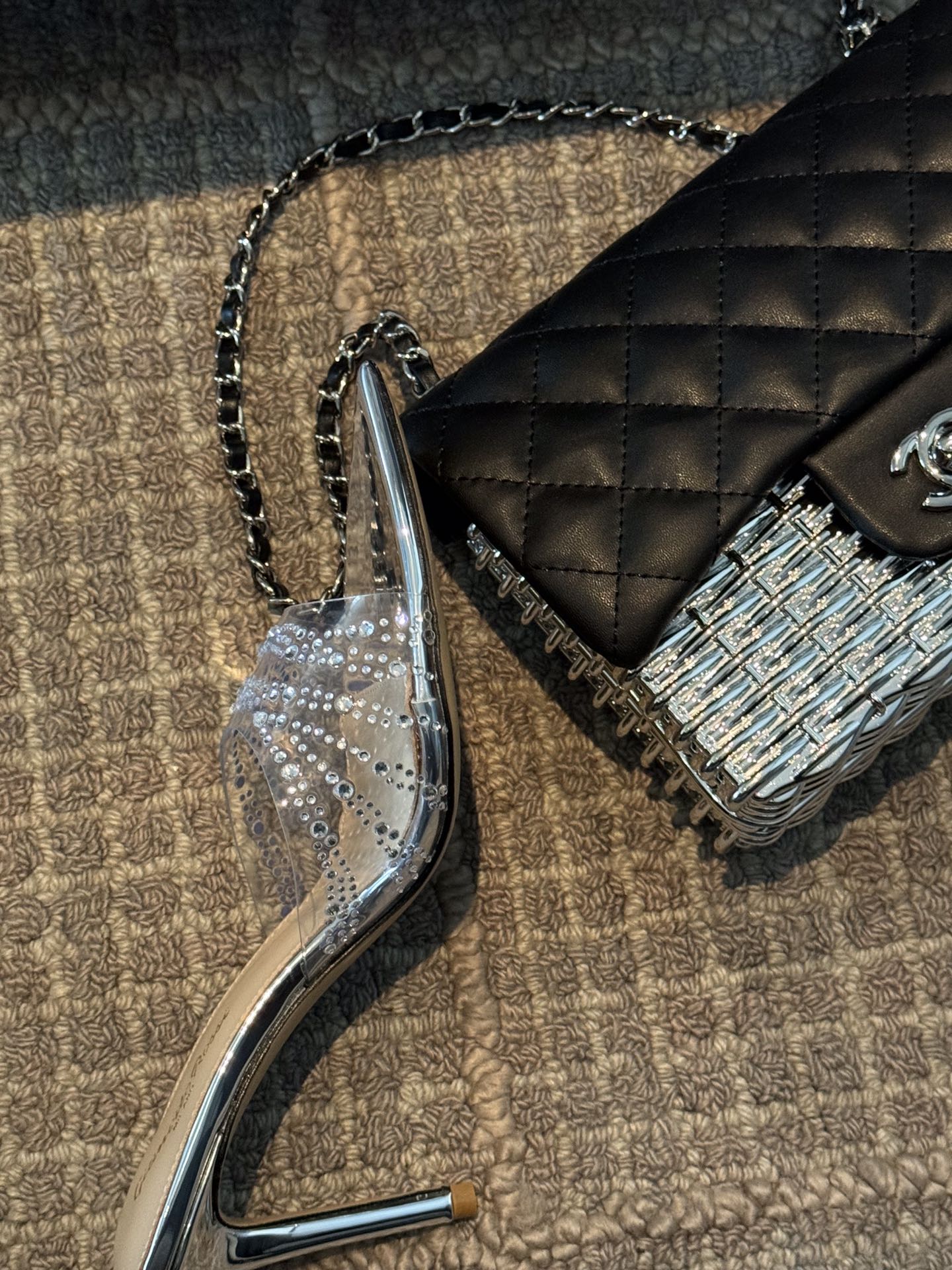 Bagsaaa Gianvito Rossi Elle crystal-embellished 110mm sandals