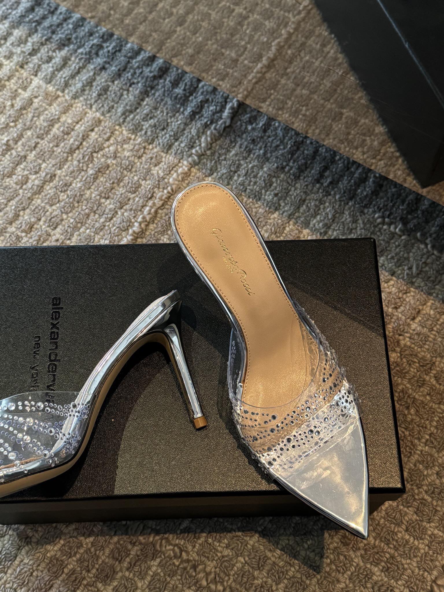 Bagsaaa Gianvito Rossi Elle crystal-embellished 110mm sandals