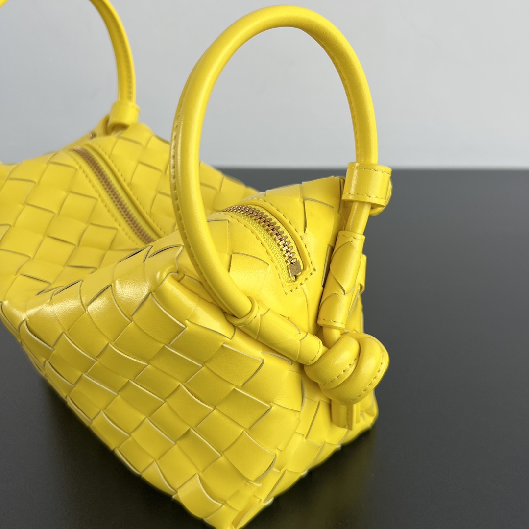 Bagsaaa B0tt*ga Ven*ta Top Handle Loop 796615 Yellow - 13x21x13cm
