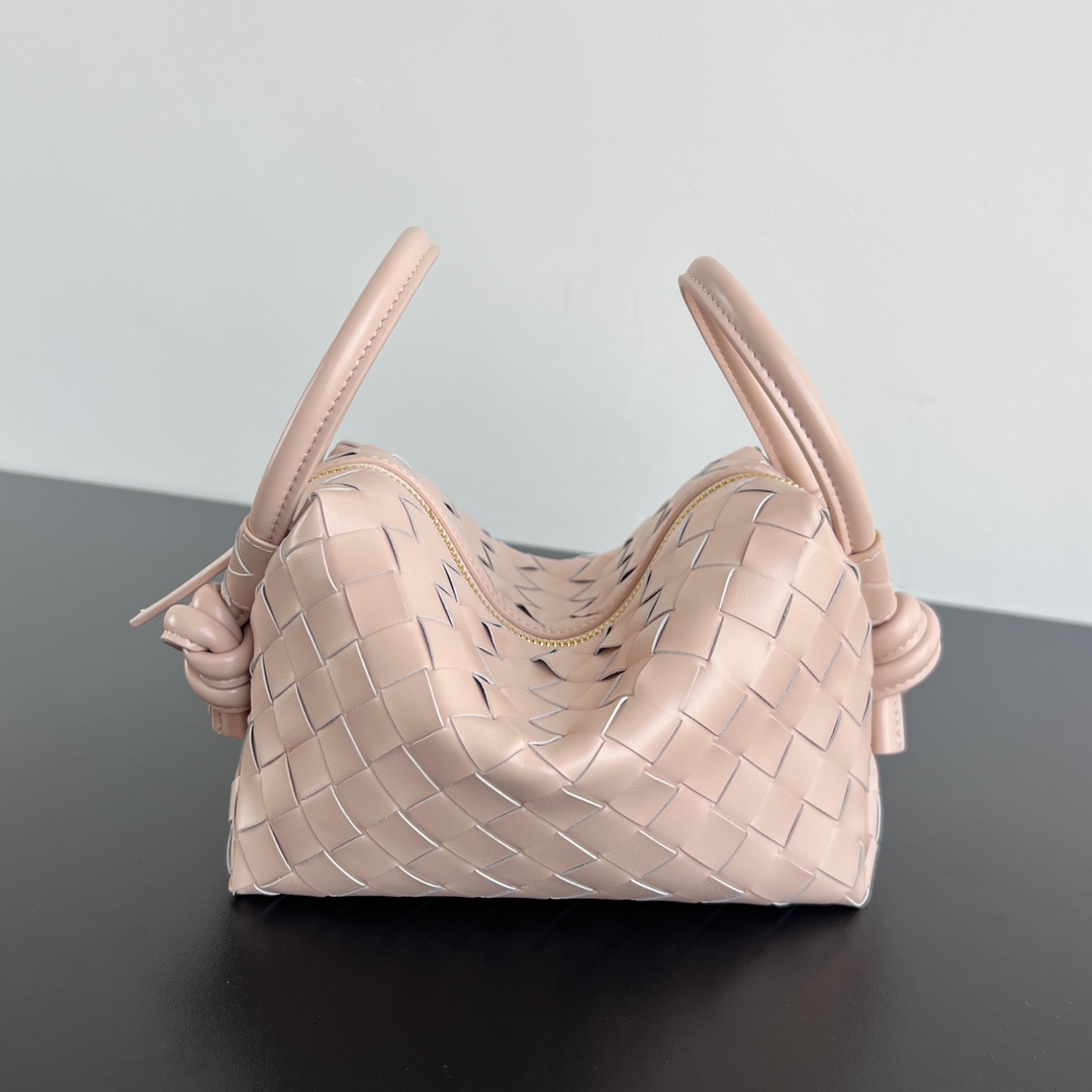 Bagsaaa B0tt*ga Ven*ta Top Handle Loop 796615 Light Pink - 13x21x13cm