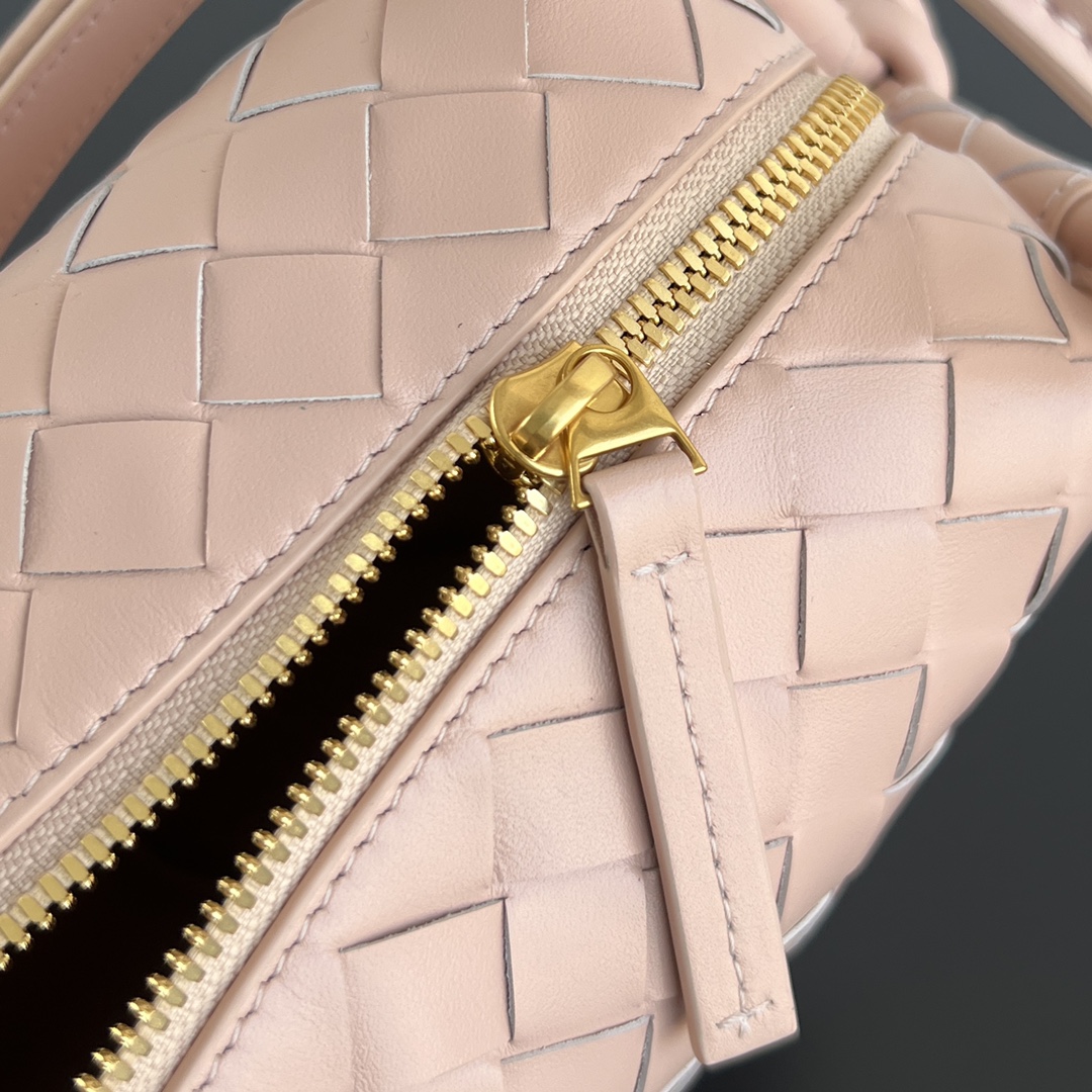 Bagsaaa B0tt*ga Ven*ta Top Handle Loop 796615 Light Pink - 13x21x13cm